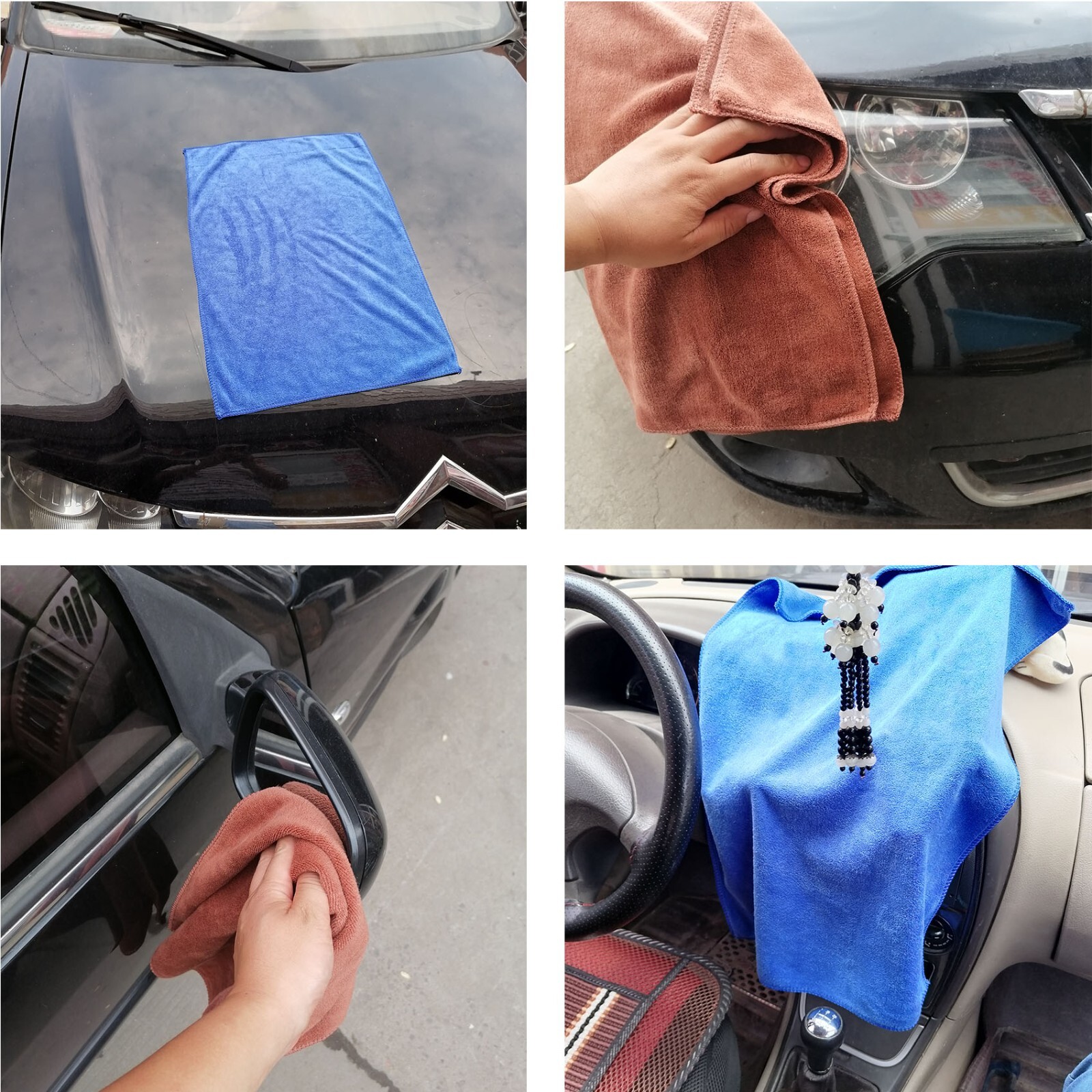 Car Drying Towels Microfiber Towels 16″ x 24″ Car Wash Towel Pack of 2 Thicken