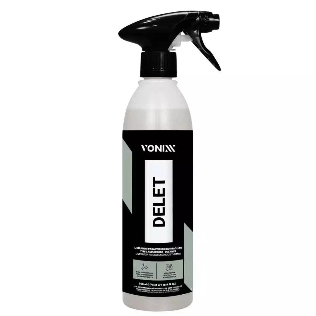Vonixx Delet Tire & Rubber Cleaner 500ml – Deep Clean Brownness Remover Car