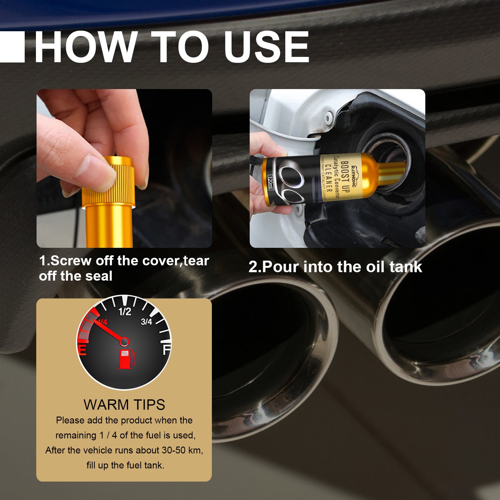 Ternary Catalyst Cleaner Removes Stubborn Carbon Deposits from Exhaust System