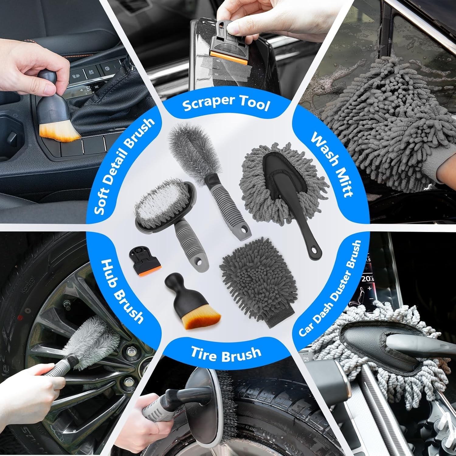 Complete 33-Piece Car Cleaning Set with Foam Gun – Perfect Gift for Enthusiasts