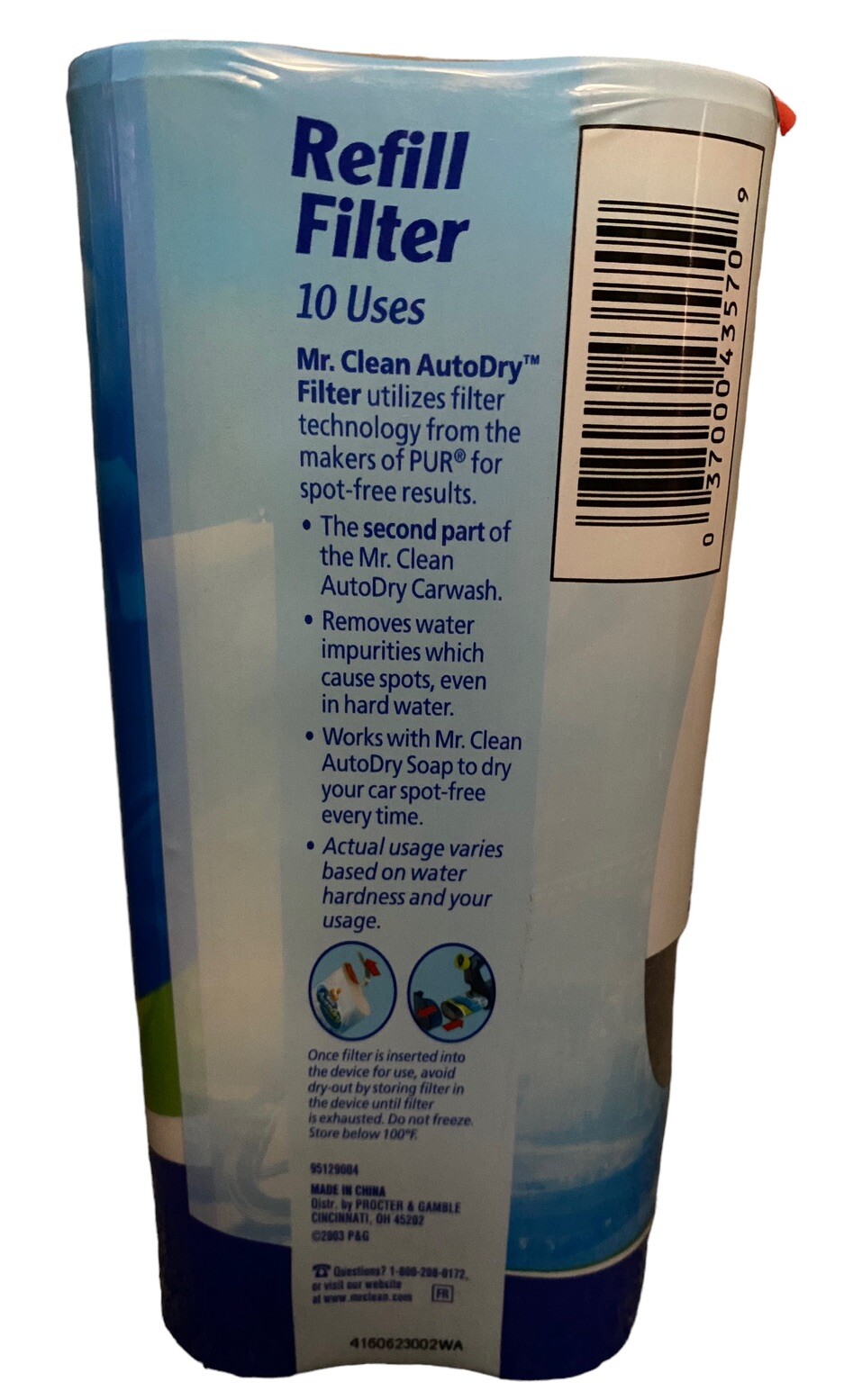 Mr Clean AutoDry CarWash New Refill Filter & Opened Refill Soap