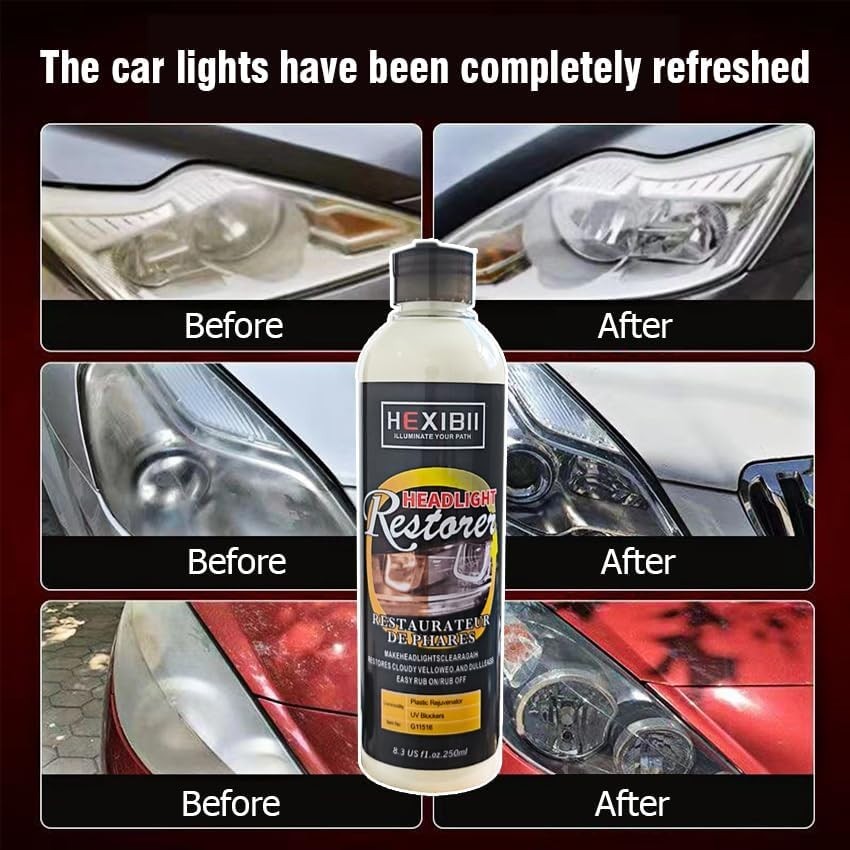 Car Headlight Restore and Cleaner, Removes Dullness, Yellowing and…