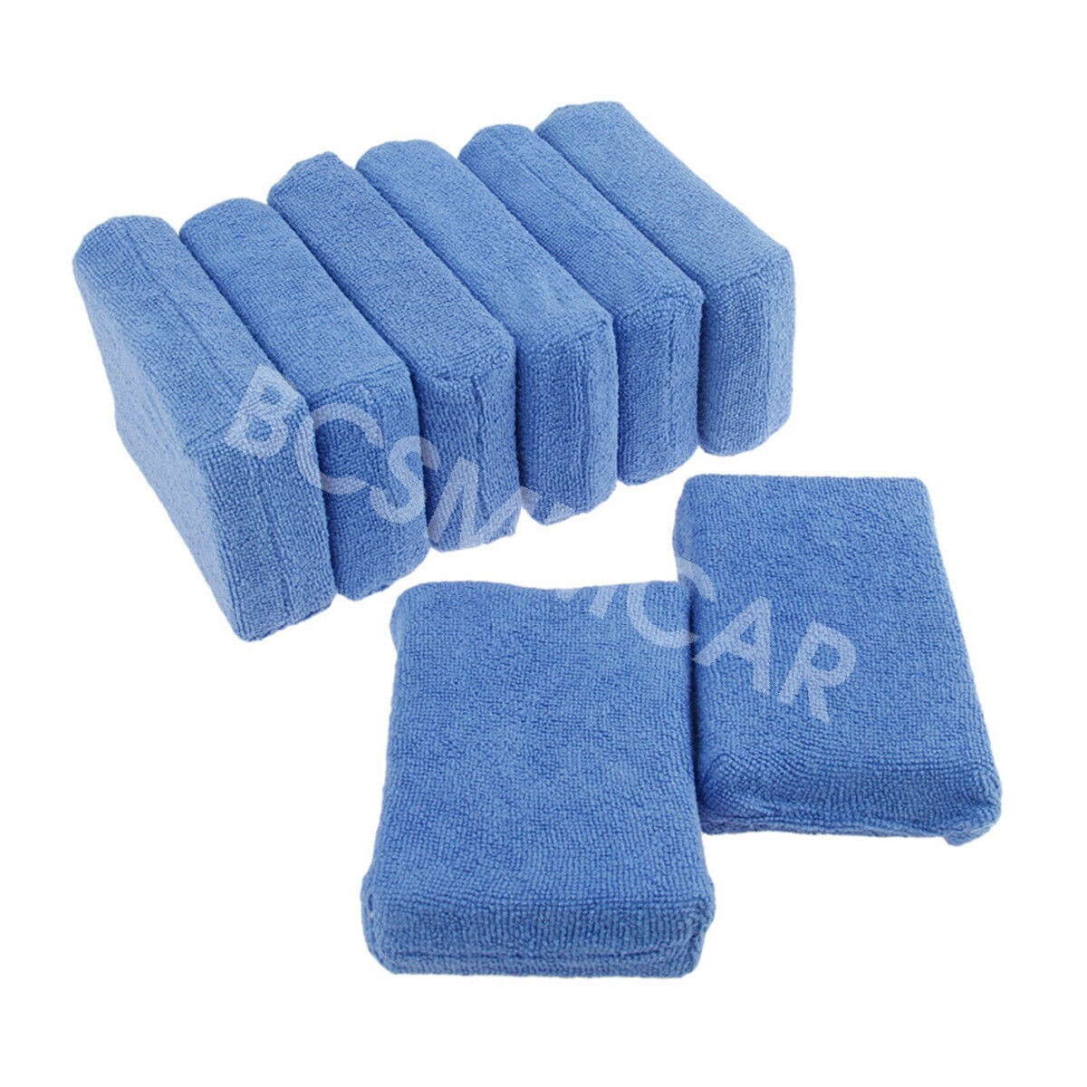 Microfiber Foam Sponge Applicator Pad Blue Car Wash Wax Polish Detailing Cleaner