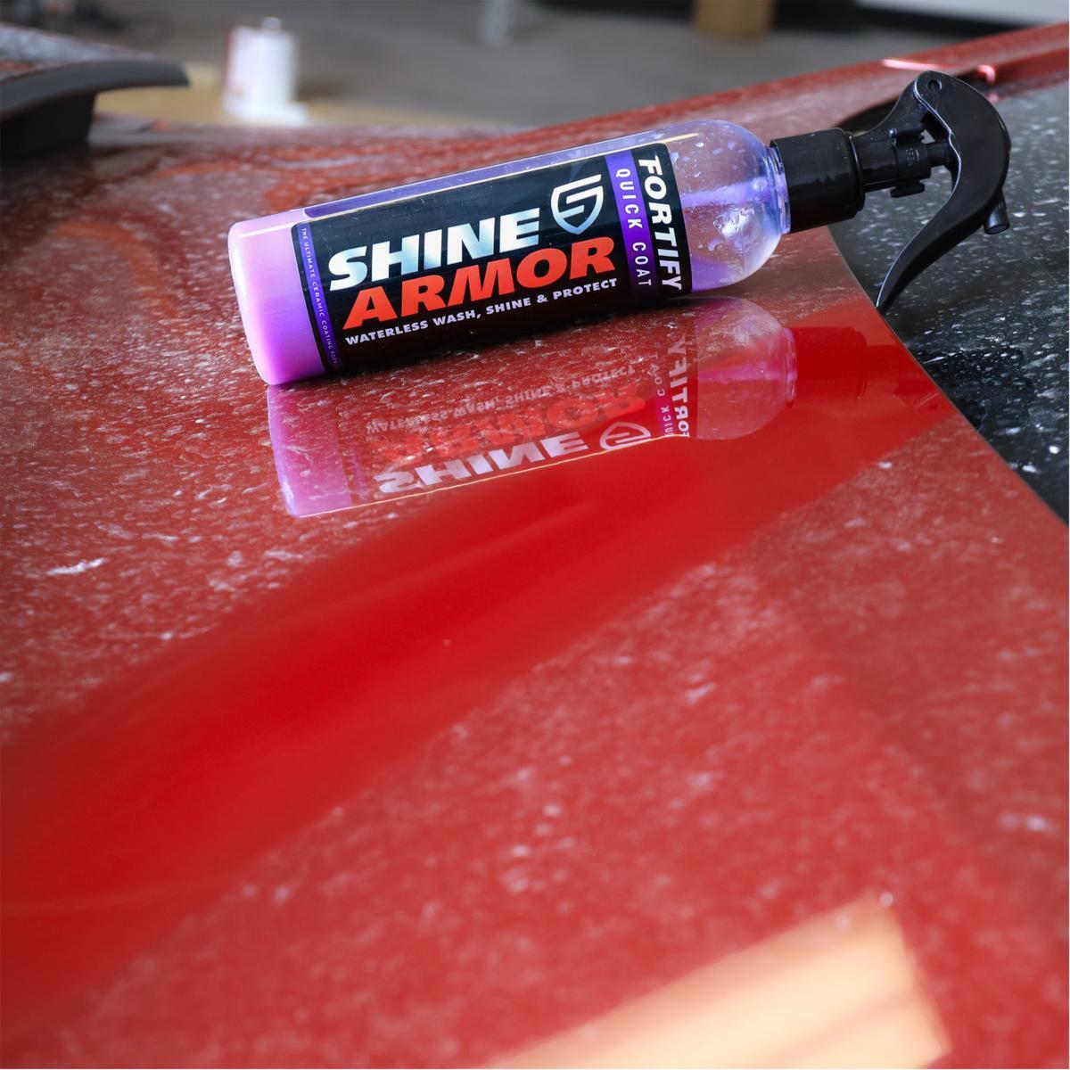 Shine Armor Fortify Quick Coat Waterless Car Wash (1) 8 oz bottle + (2) Towels