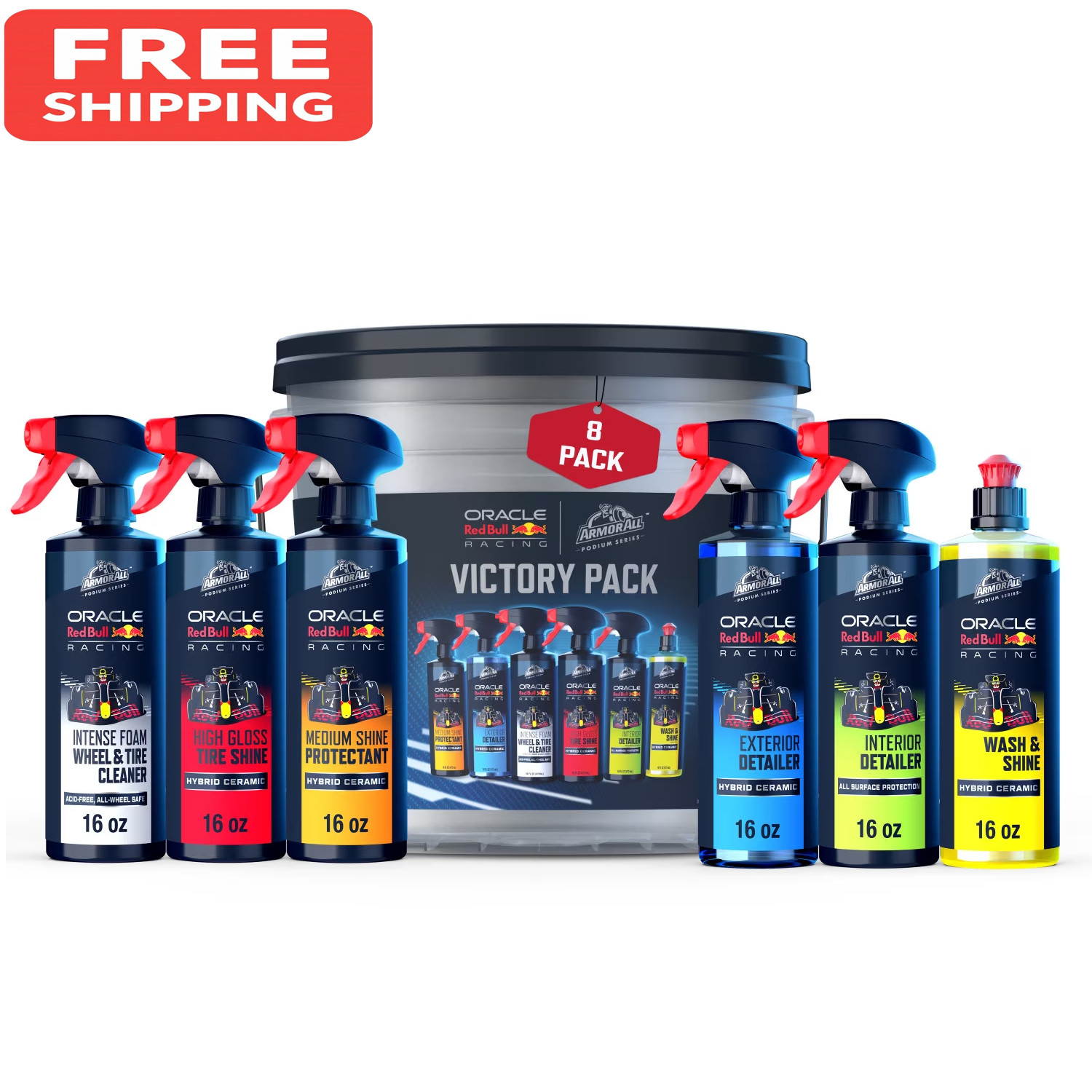 Armor All Podium Series Victory Pack 8 Pc Car Care Kit Bucket Included