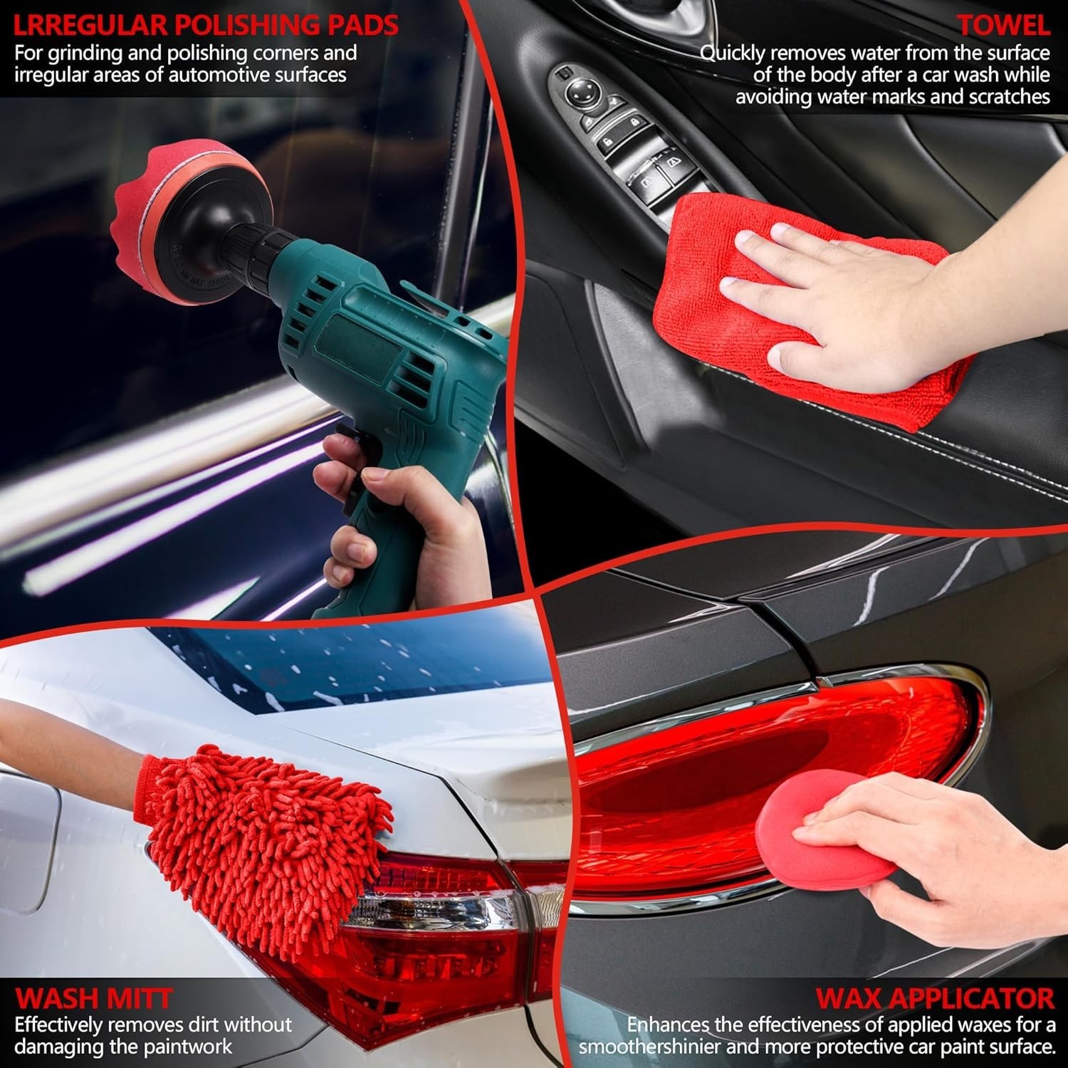 32Pcs Car Detailing Kit, Auto Detailing Brush Set and Drill Brush Attachments…