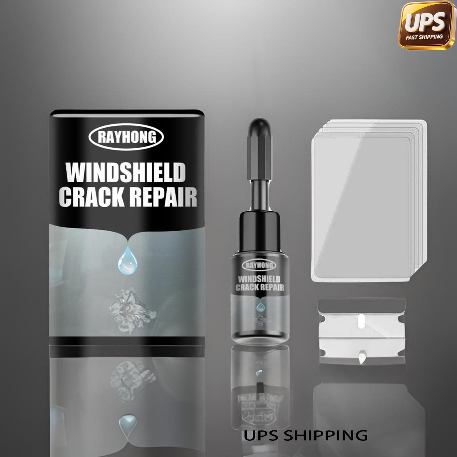 Professional Quick Windshield Repair Fluid – Fixes Cracks & Chips in Car Glass