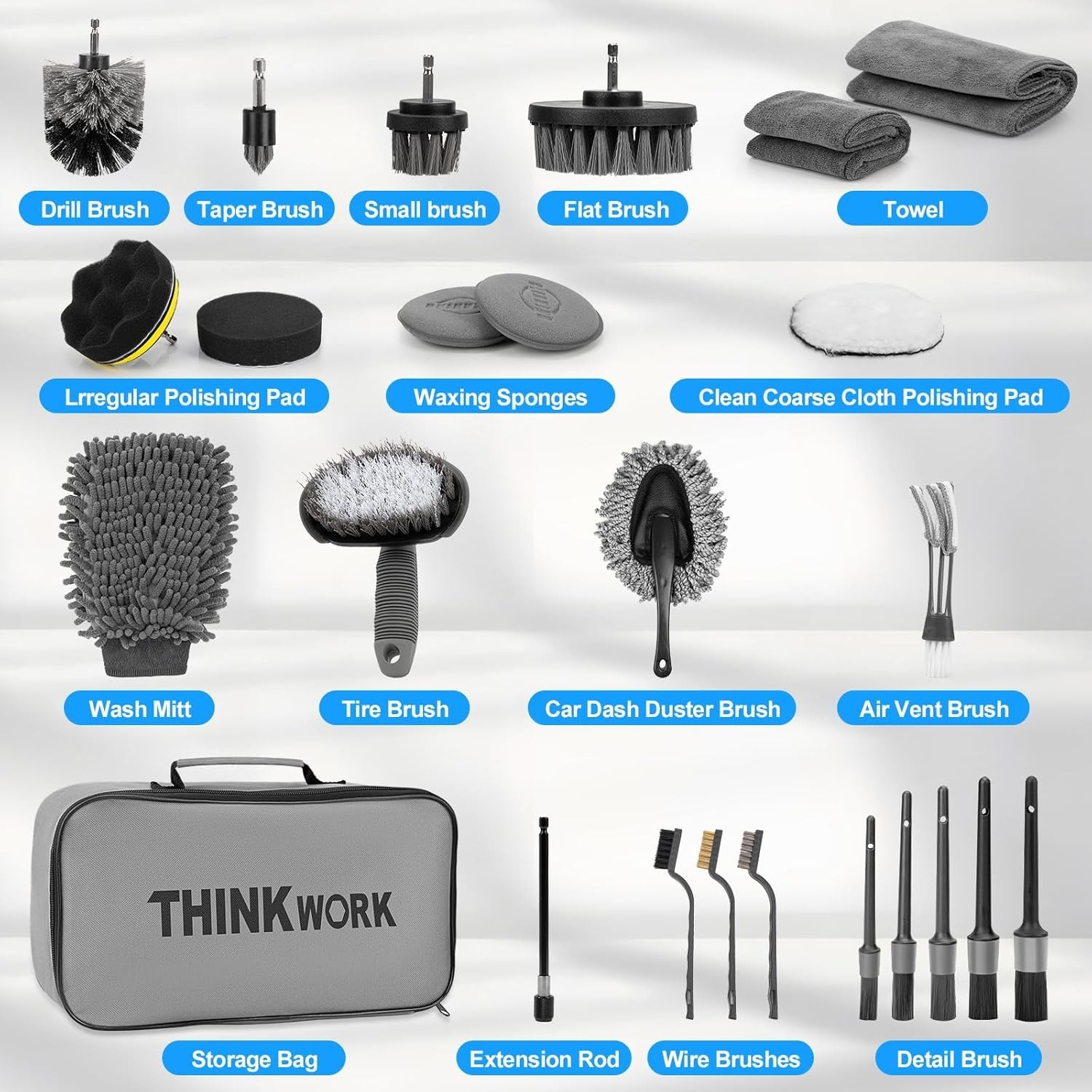 Car Detailing Kit Car Cleaning Brush Set Auto Interior Exterior Tools