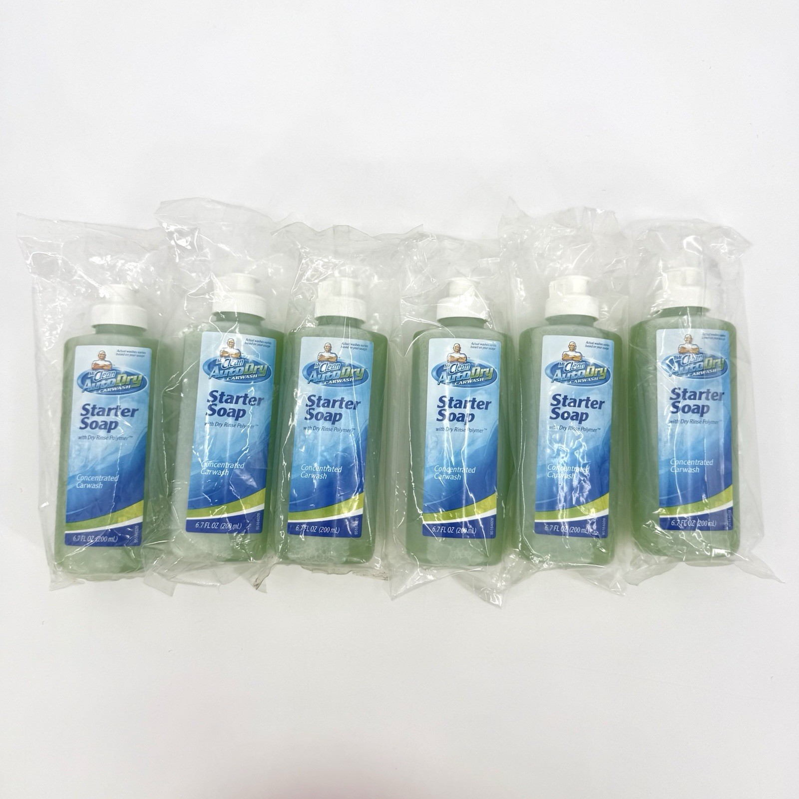 Lot of 6 Mr, Clean Auto Dry Car Wash Soap 6.7 oz New Old Stock 2003 Sealed