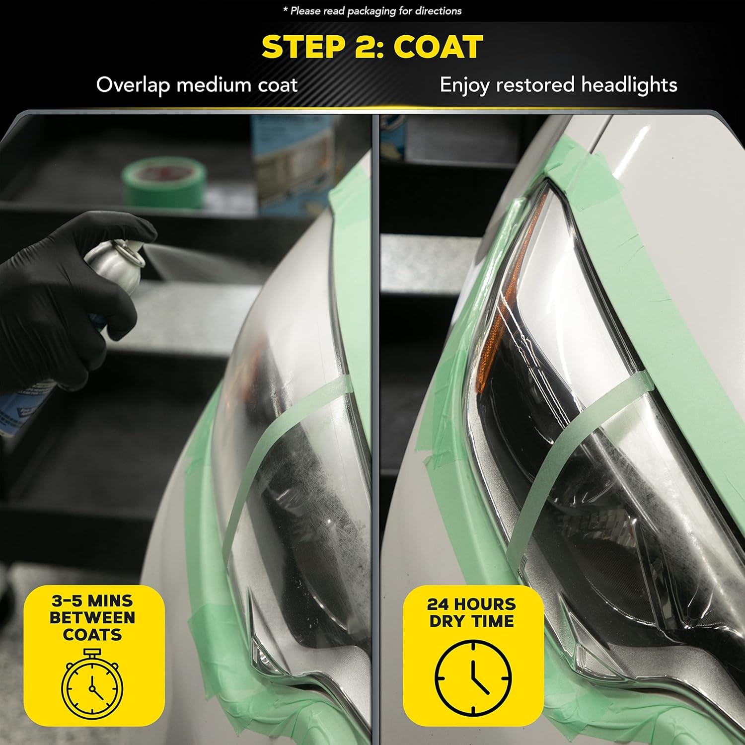 Meguiar’s Two Step Headlight Restoration Kit, Cleaner Restores…