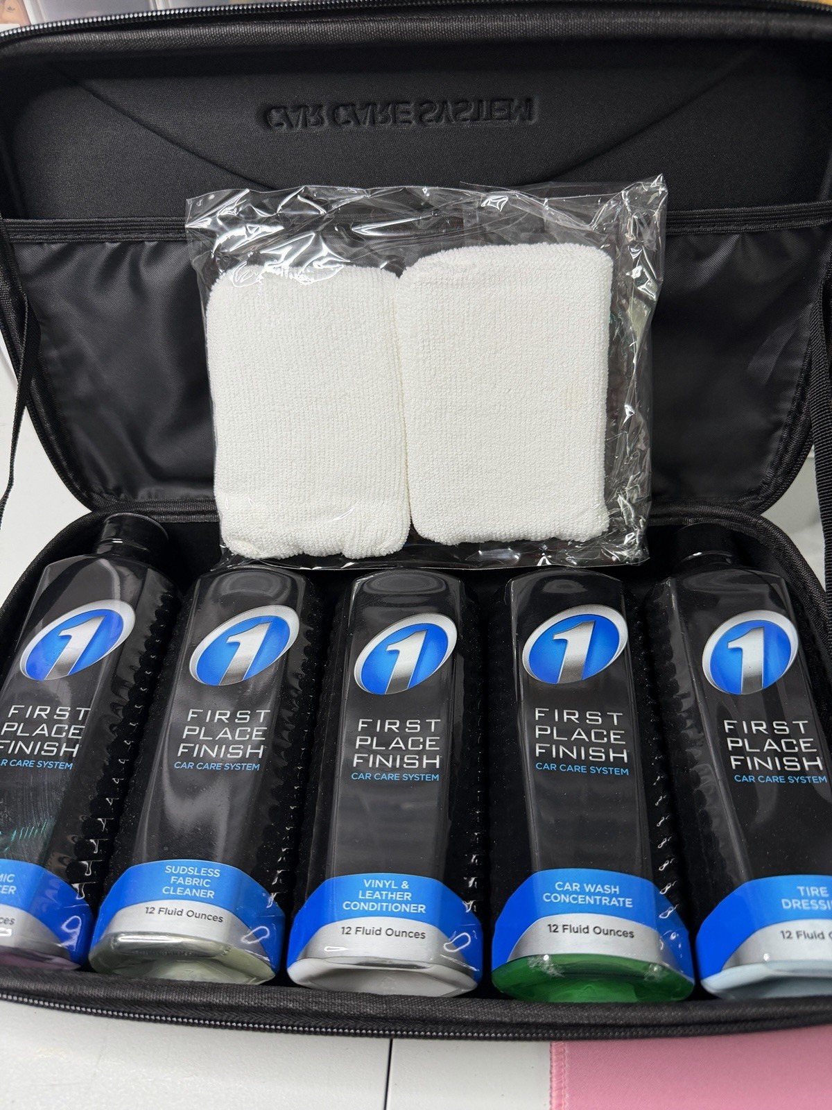 First Place Finish Car Care Products System 12 OZ. 5 Bottle Kit Set NEW