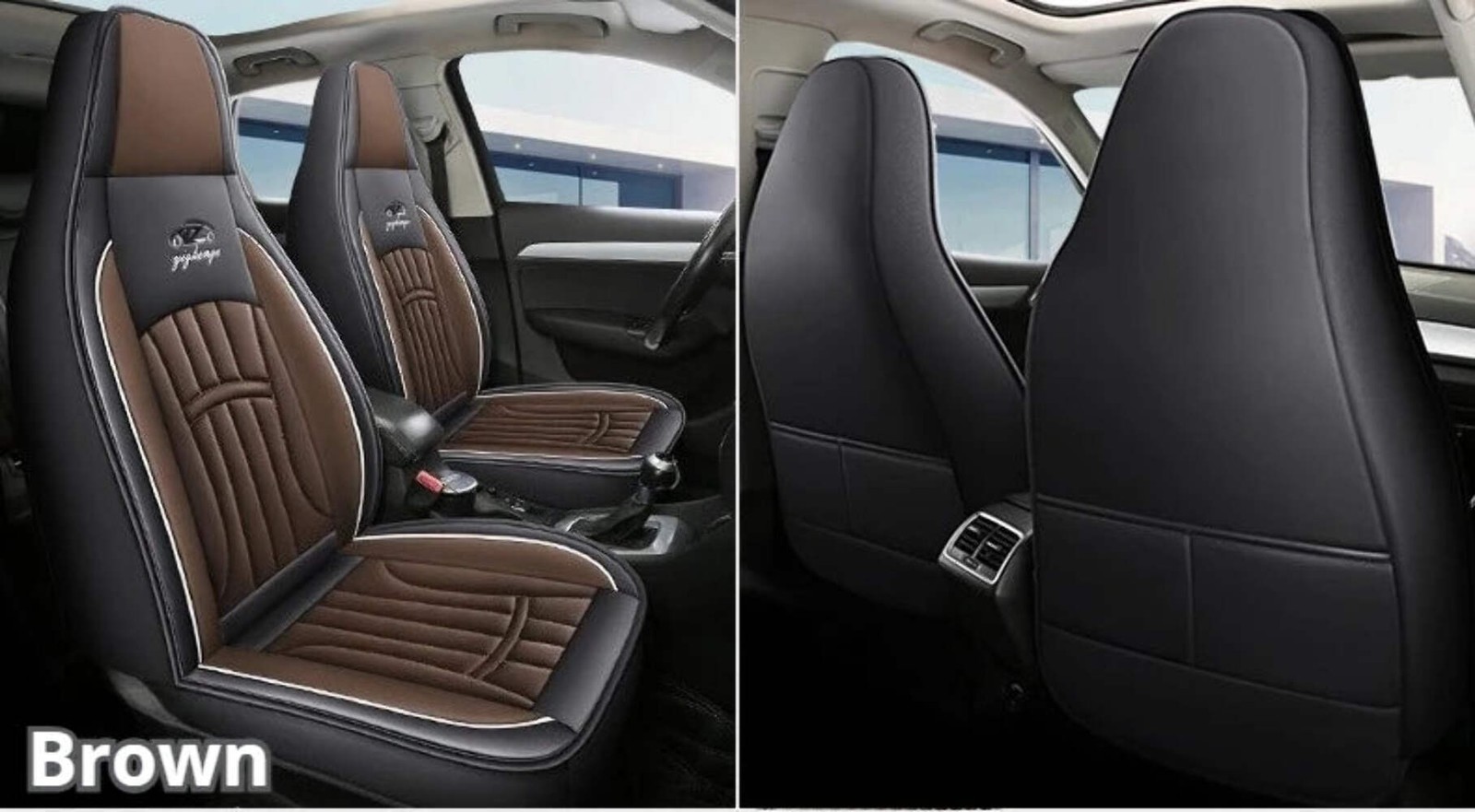 2pc Car Seat Covers for Integrated Headrests Effective Protection Comfortable