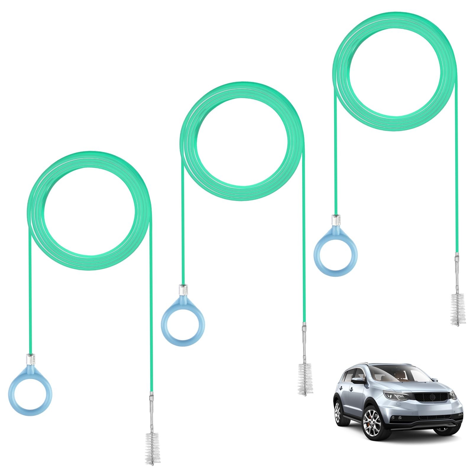 Opvixi 3 PCS Sunroof Drain Cleaning Tool, 120 Inch Long 120inch, green