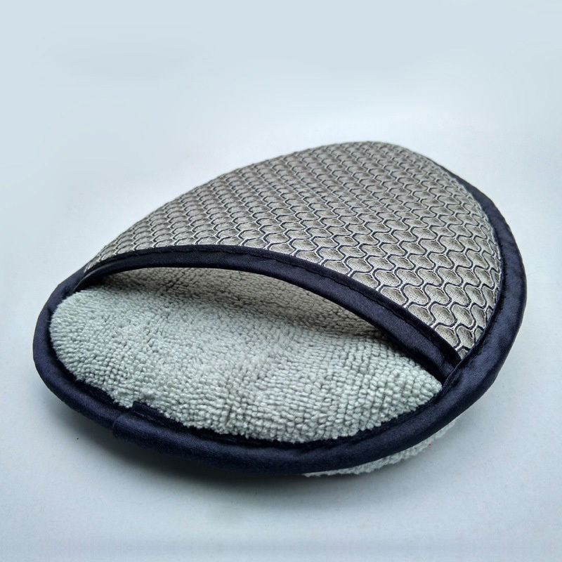 (3) Car Detail Wash Scrub and Clean Microfiber Wheel Wedge 2 Sided Detailing Pad