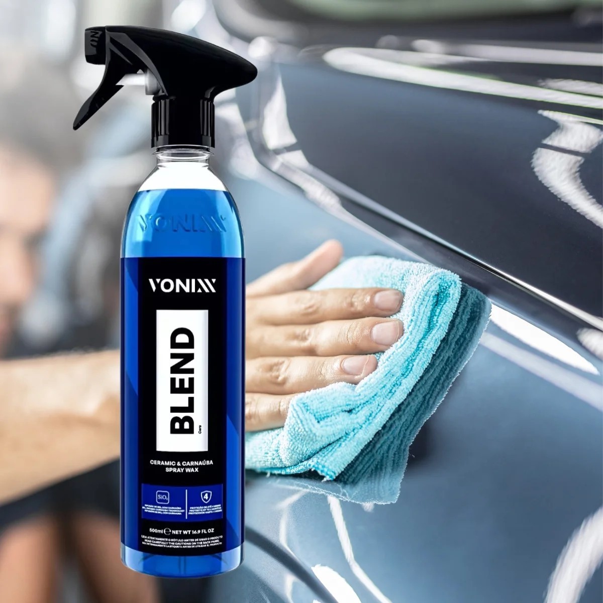 Vonixx Blend Cera Híbrida de Cerâmica e Carnaúba para Limpeza de Veículos 500ml
