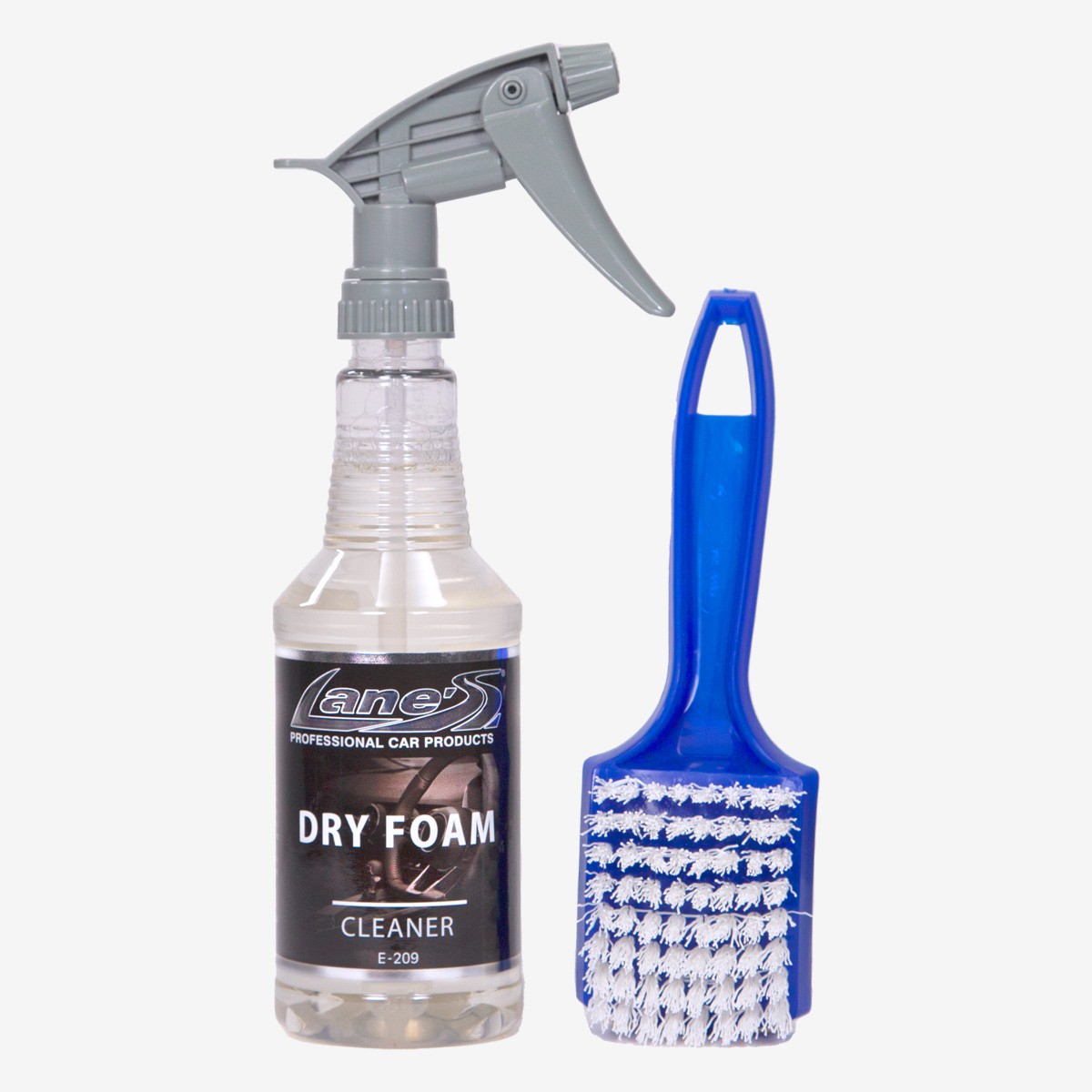 Lane’s Dry Foam Carpet Upholstery Seat Cleaner & Scrub Brush Kit 32oz