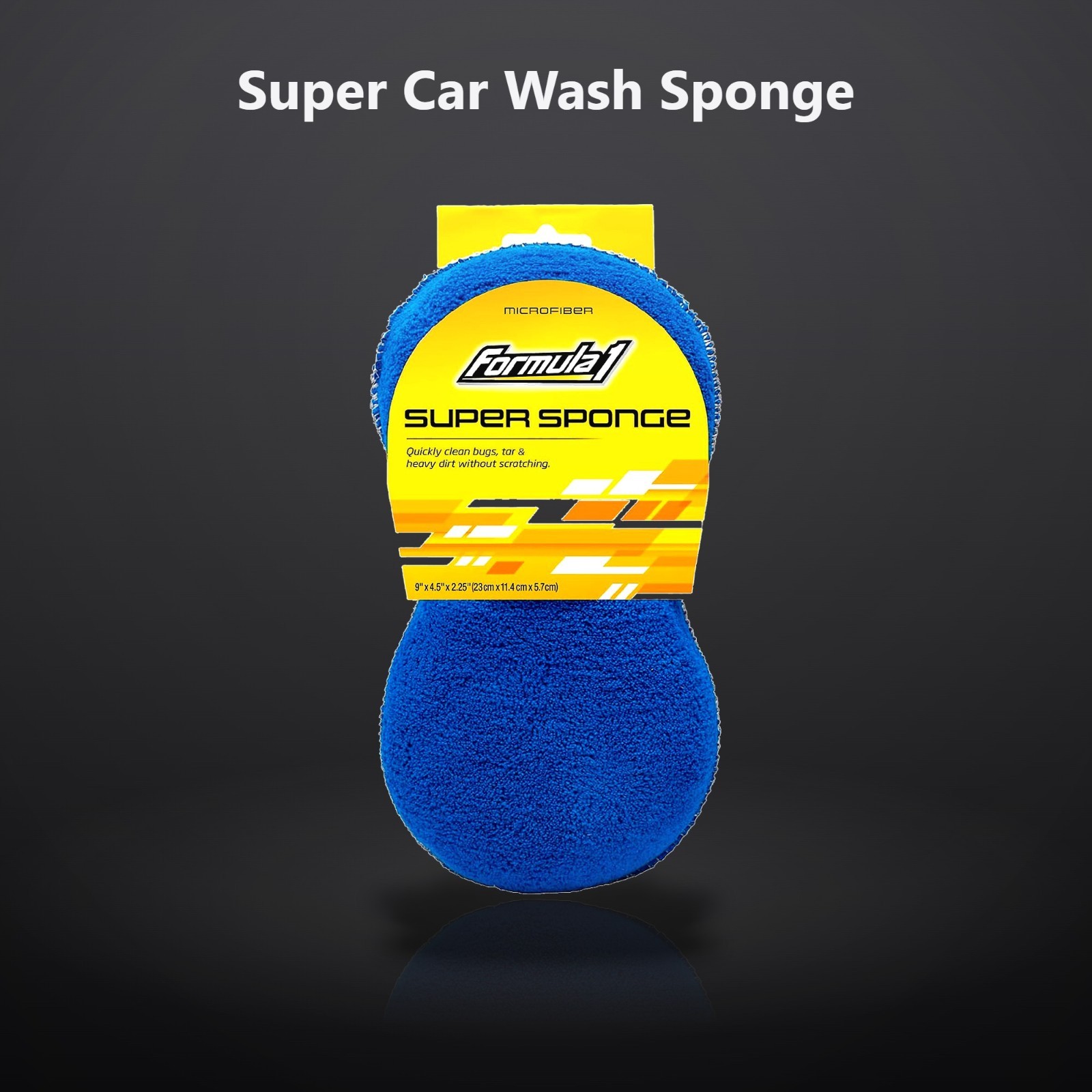 Super Car Wash Sponge, Two-Sided Microfiber with Mesh Scrubber | Scratch-Free…