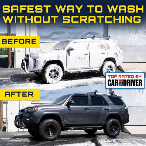 Foam King™ Gun Car Wash + Microfiber Mitt Detailing Towel – Connects to Garden H