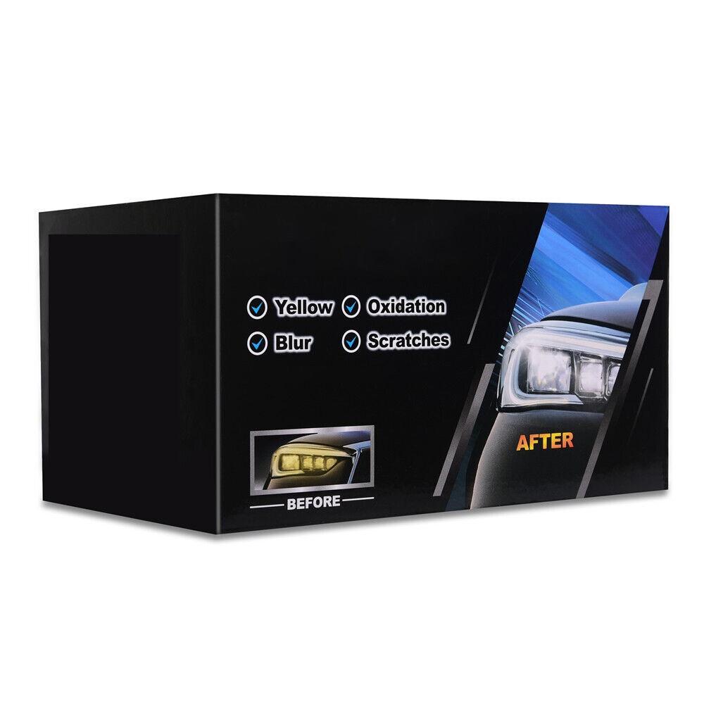 Headlight Restoration Kit Headlamp Polymer Repair Kit+Lens Atomizing Cup Polish