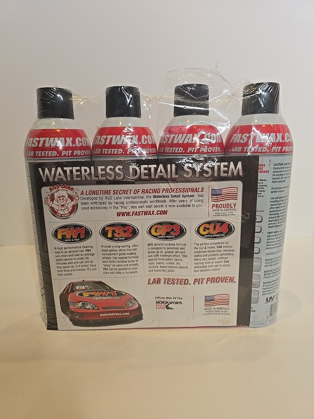 Fast Wax Waterless Detail System FW1 TS2 GP3 CU4 Wash Wax Tire Shine – NEW