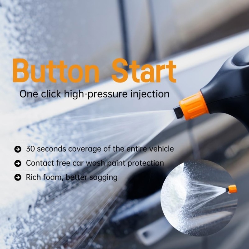Electric Foam Sprayer 2L Electric Water Can Bottle Car Detailing Home Cleaning