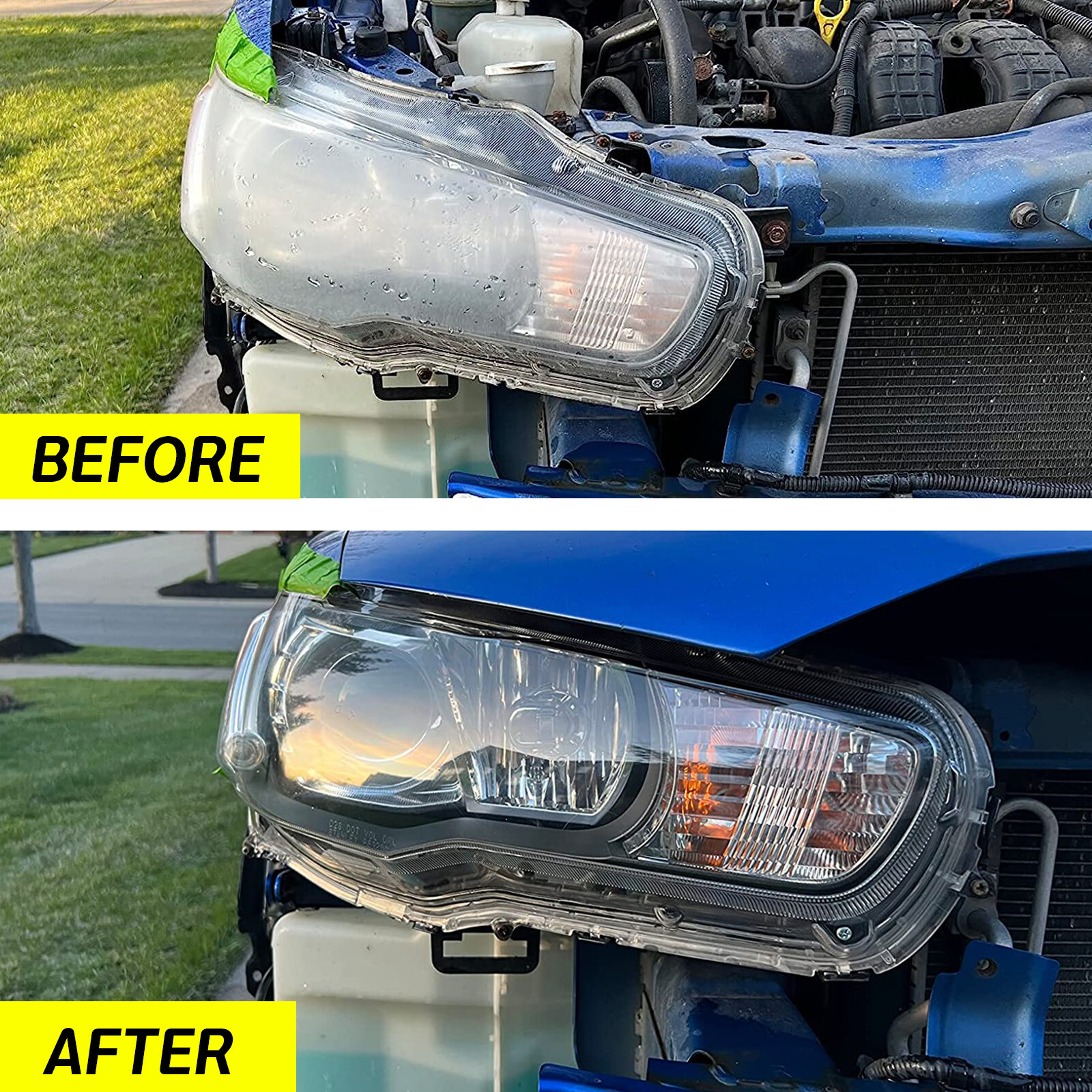 Headlight Restoration Kit Car Lens Lamp Cleaner Sanding Repair Heavy Duty Tools