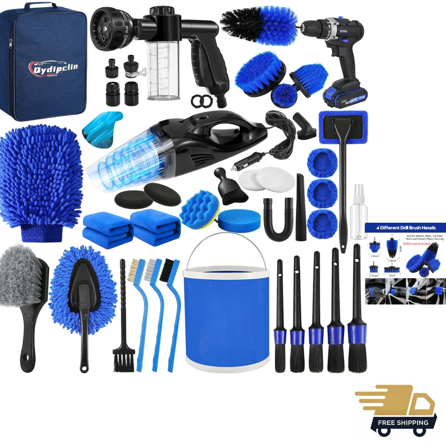 Comprehensive 45-Piece Car Detailing Set – Ideal for Interior & Exterior Care