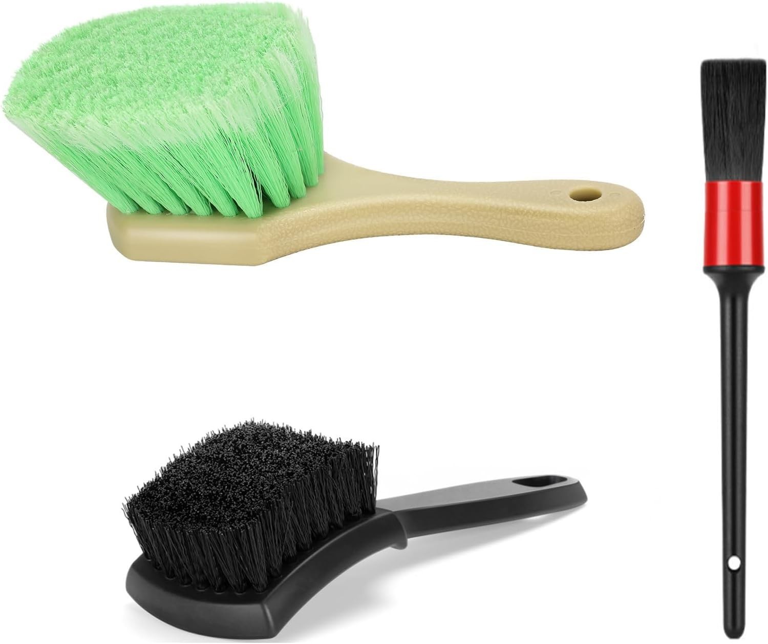 Car Wheel Tire Brush Set Soft & Stiff Bristles Car Detailing Cleaning Supplies