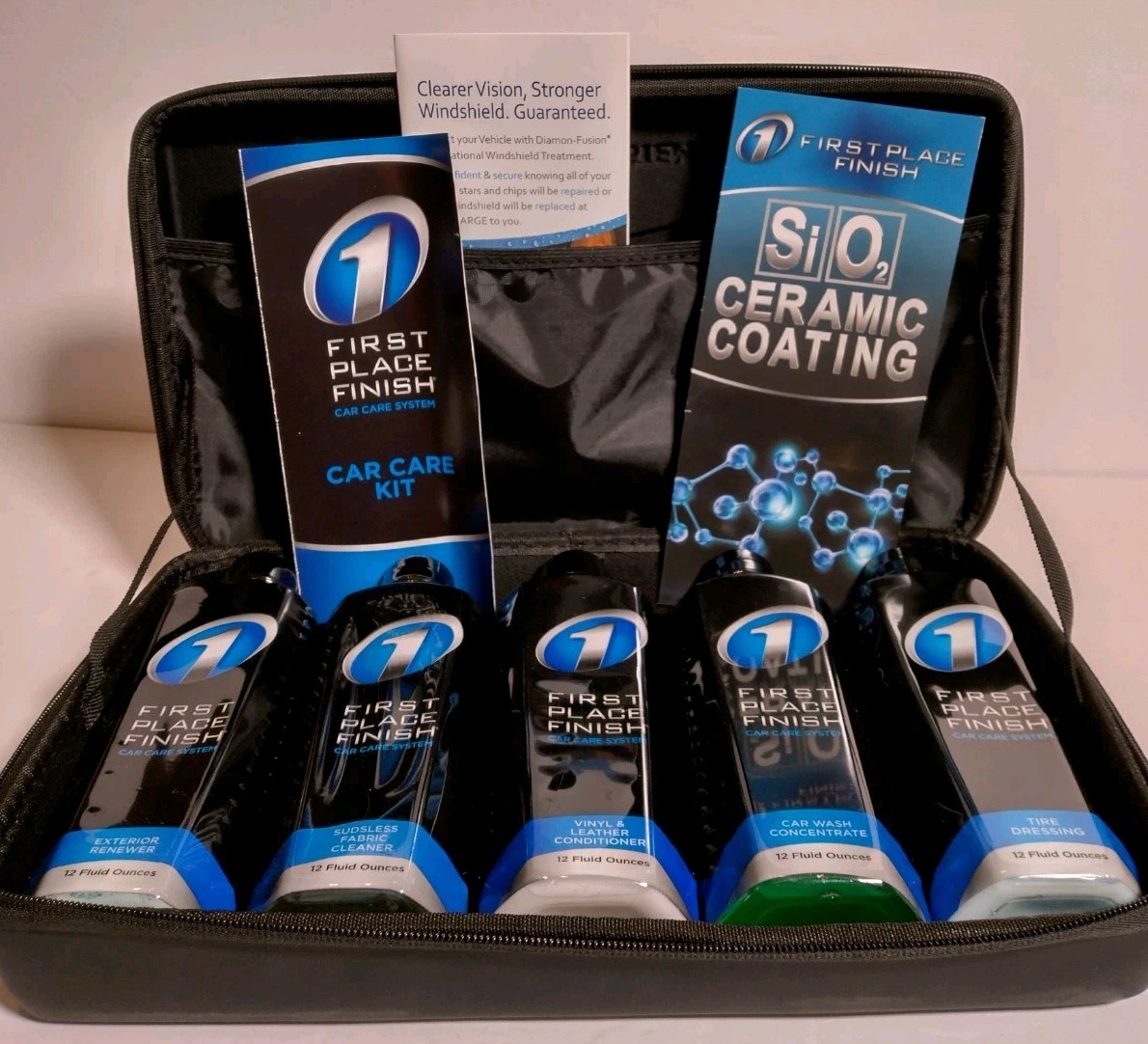 First Place Finish Car Care Kit 5pc 12oz Dealer Detail Set NO Cloths