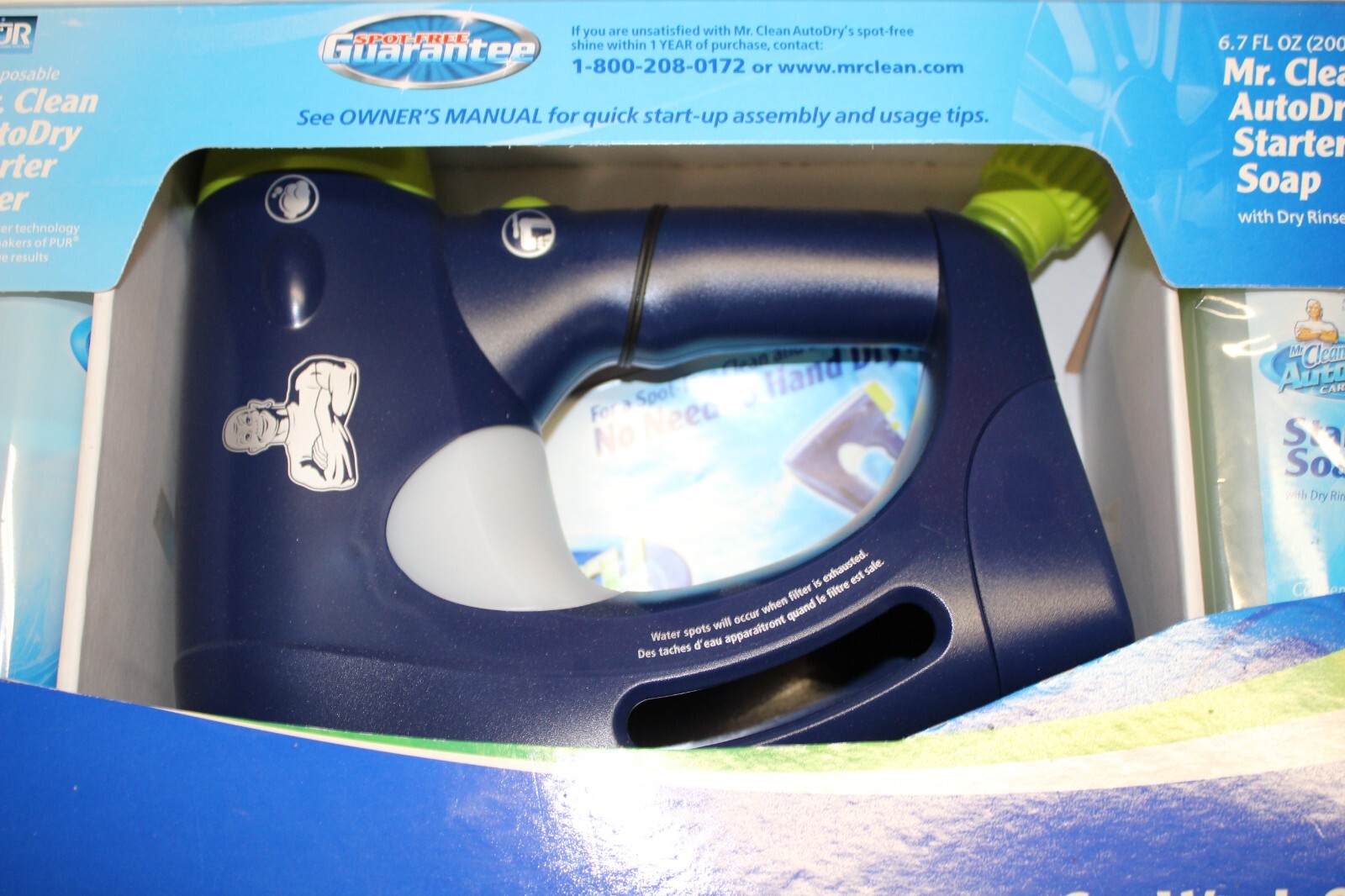 NEW Mr. Clean Auto Dry Car Wash Spray System w/ Soap, Starter Filter .