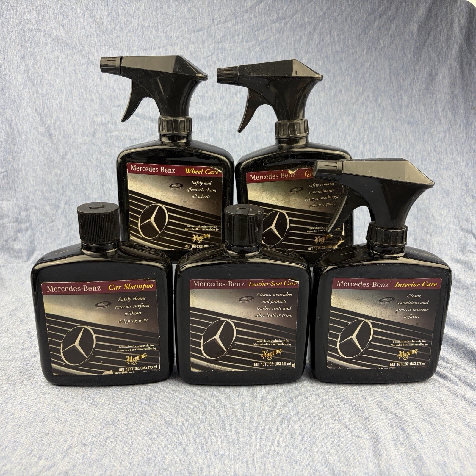 Meguiar’s Mercedes-Benz Cleaning Products 5 pc Leather Care Wheel Shampoo Rare