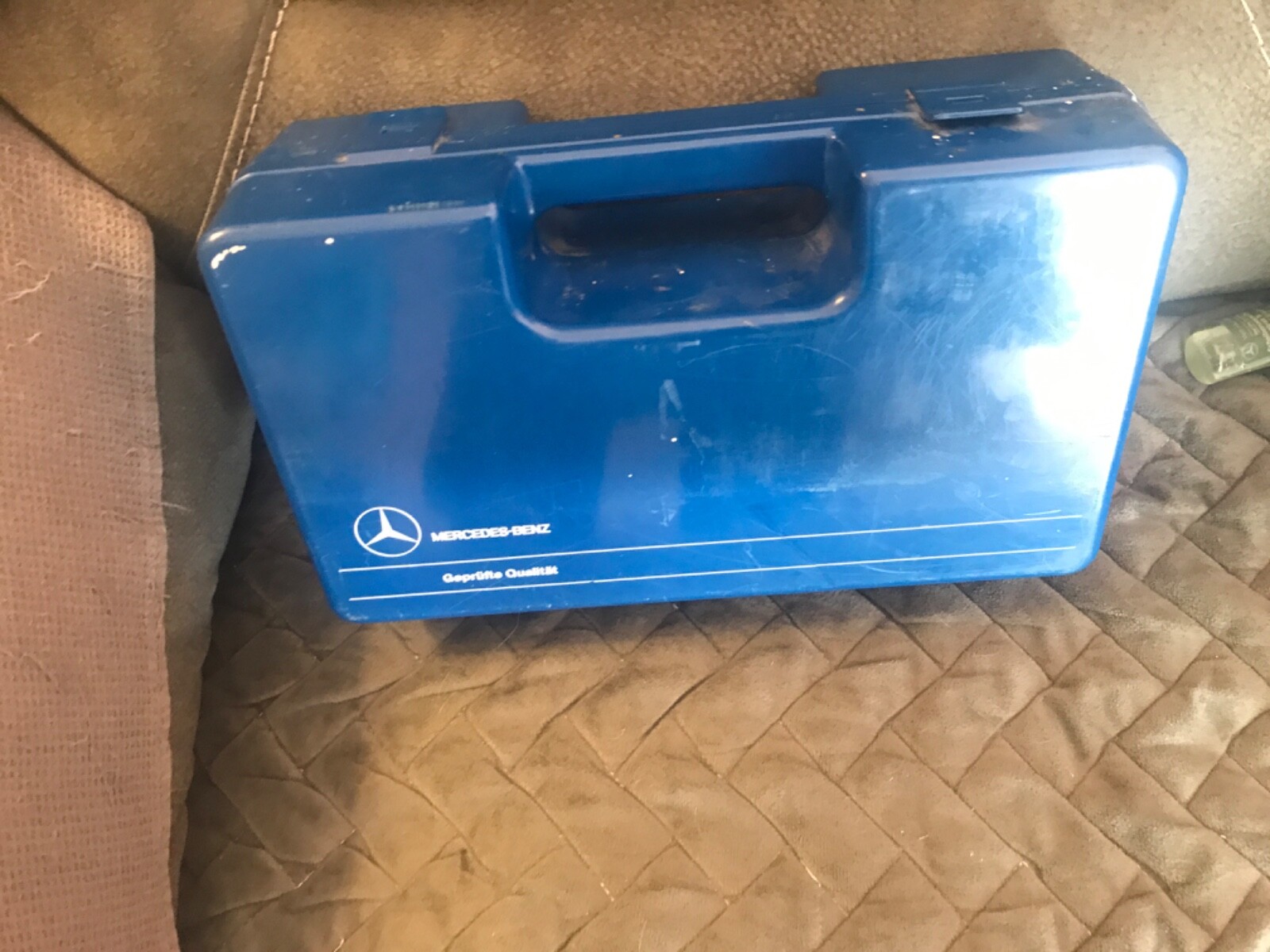 Mercedes 600 vintage Car Cleaning Kit Case Paint Care and various cleaning items