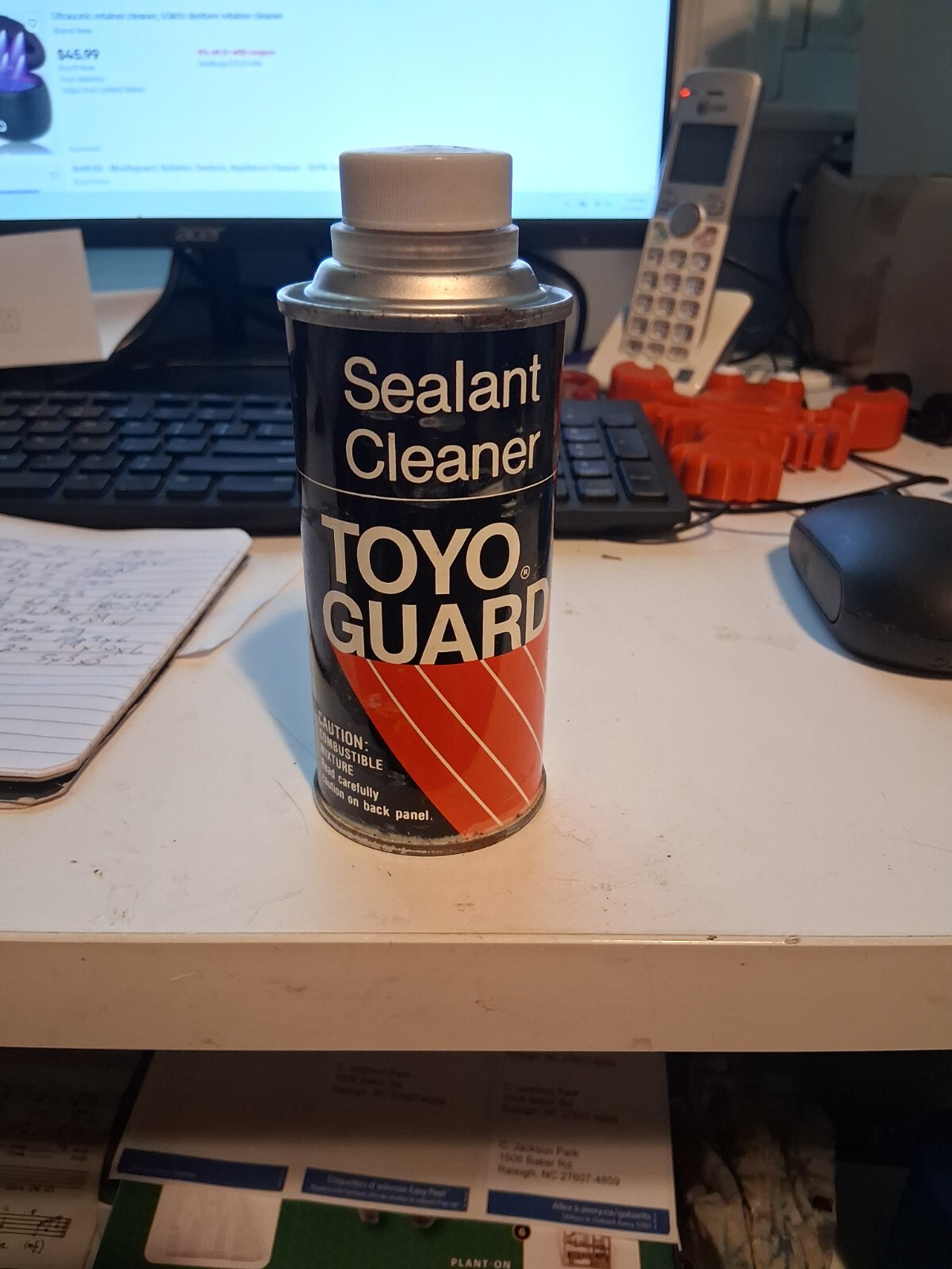 Toyo Guard Sealant Cleaner Two 6.5oz Cans ** New Old Stock **