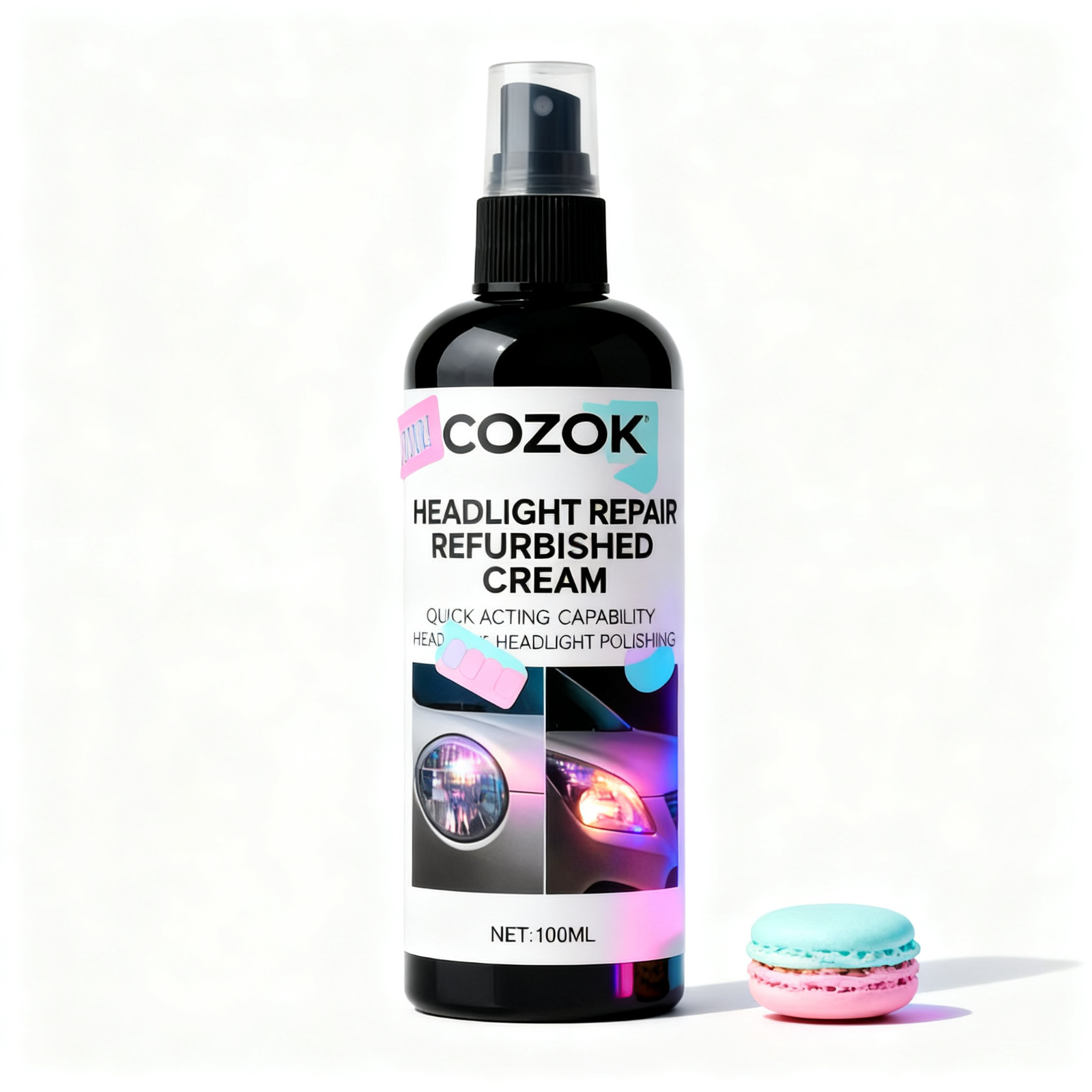 COZOK Classic Car Headlight Restorer – Gentle Cream Revives Vintage Lenses