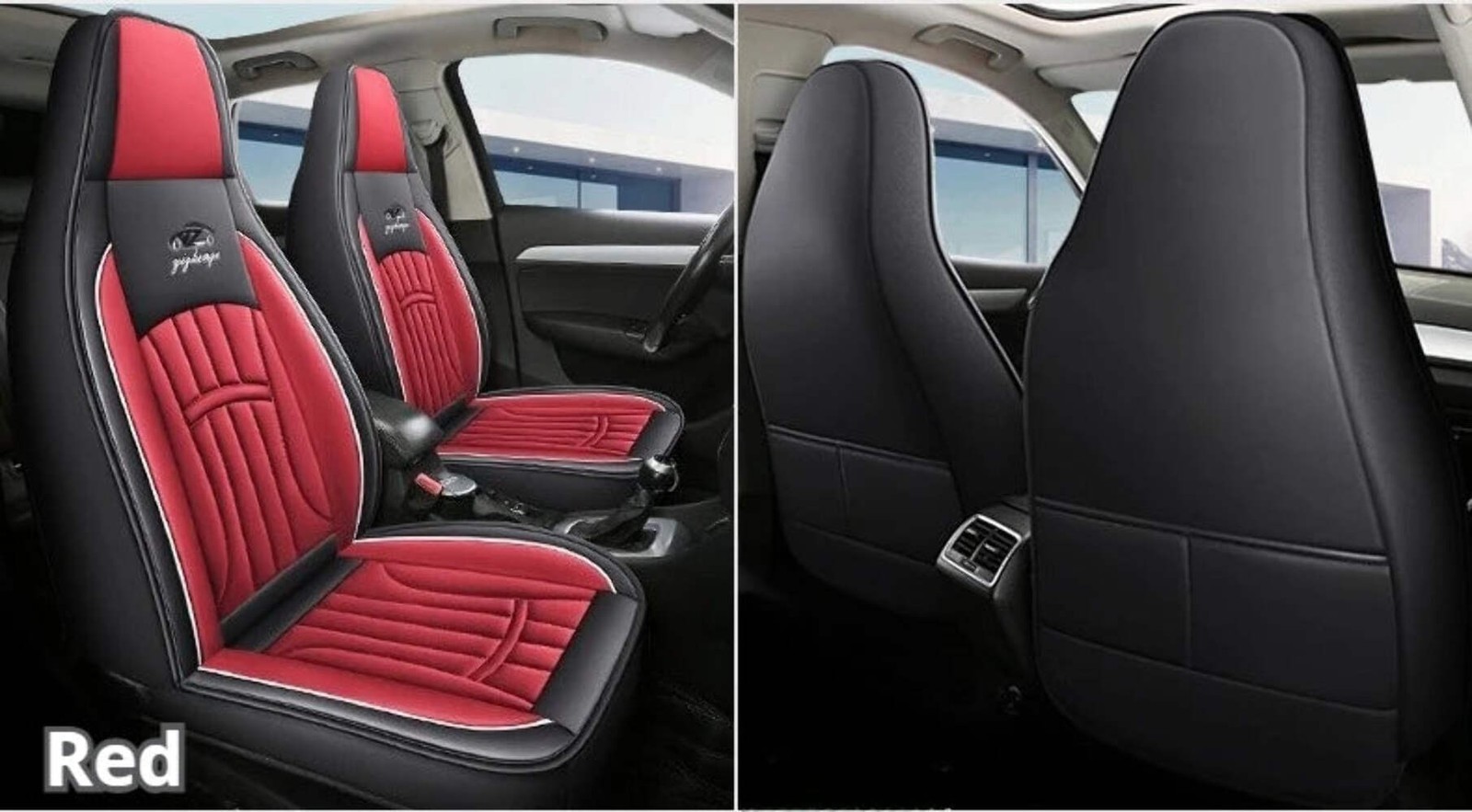 2pc Car Seat Covers for Integrated Headrests Effective Protection Comfortable