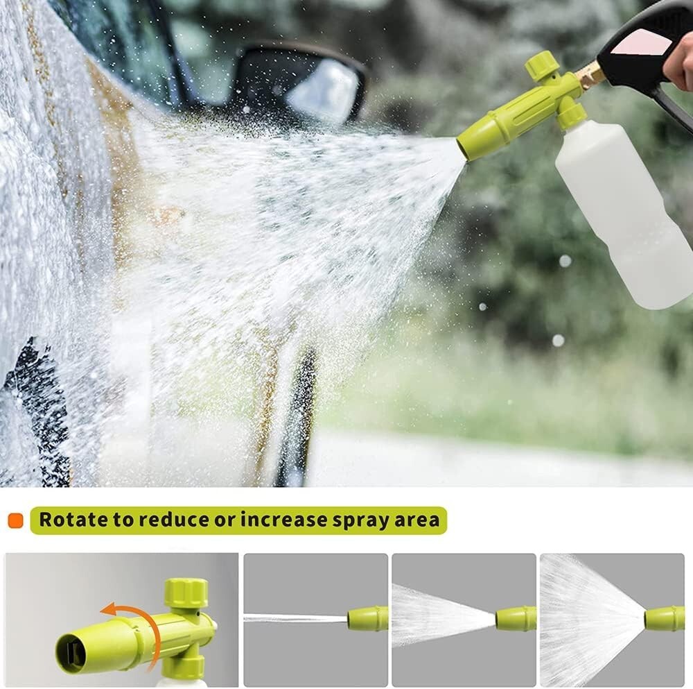 Foam Cannon 1L Bottle Car Wash Snow Foam Lance Pressure Washer Nozzle