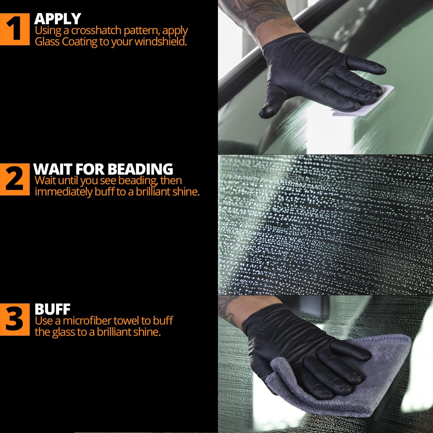 CERAKOTE® Ceramic Glass Coat Protectant – Hydrophobic Automotive 4 Wipe Kit