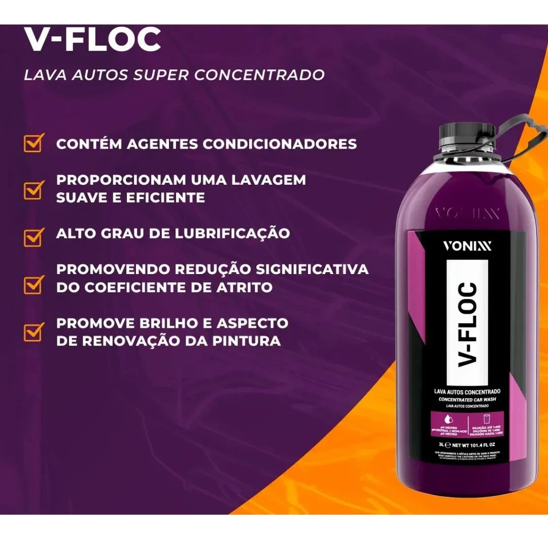 Vonixx V-Floc Concentrated Car Wash Shampoo – 3L