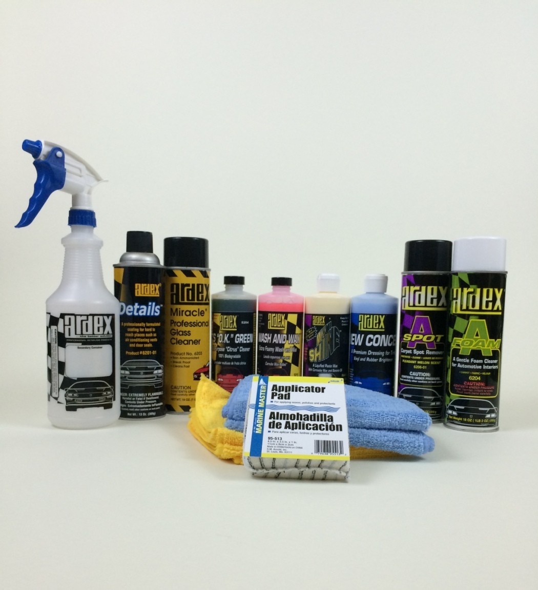 Car Detailing Kit – Ardex – w/Carpet & Fabric cleaner & Stain Remover 16oz