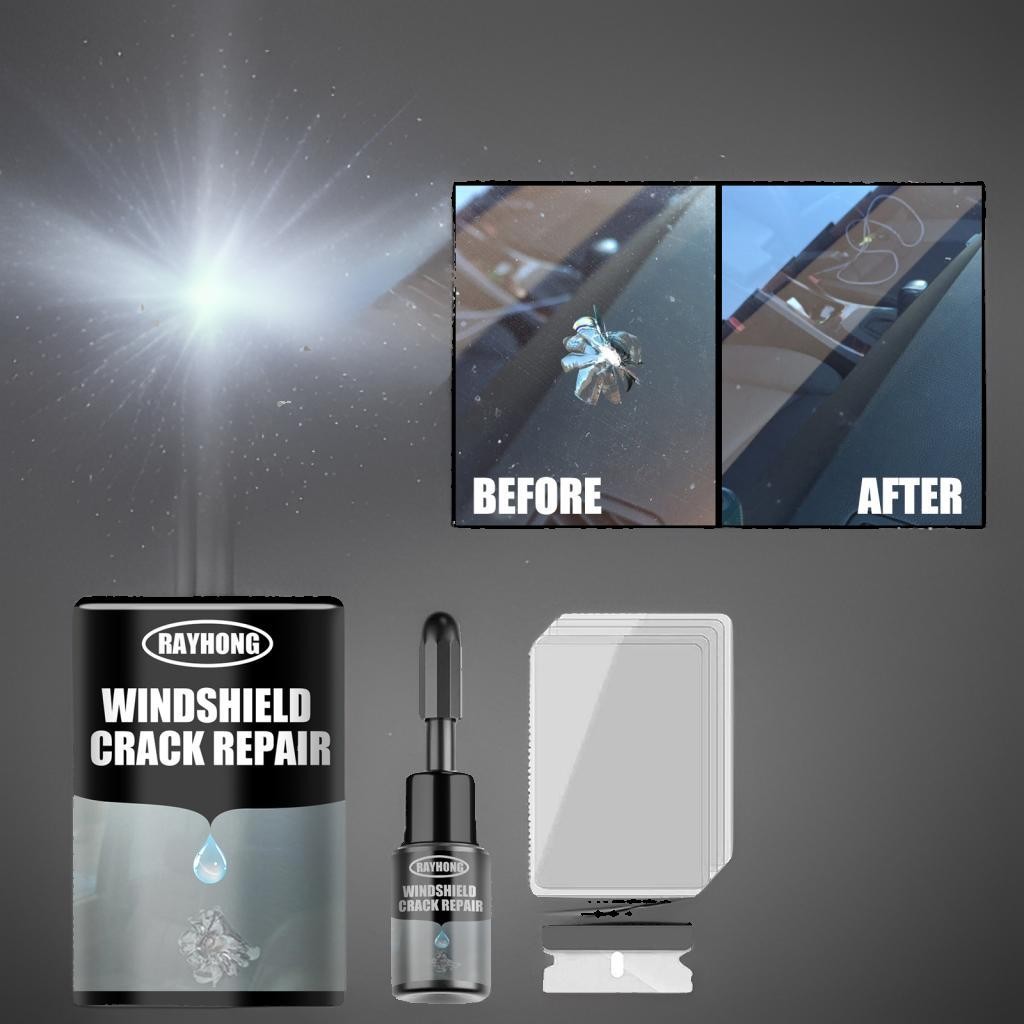 Auto Windshield Crack Repair Kit – Professional Glass Bonding Agent & Resin
