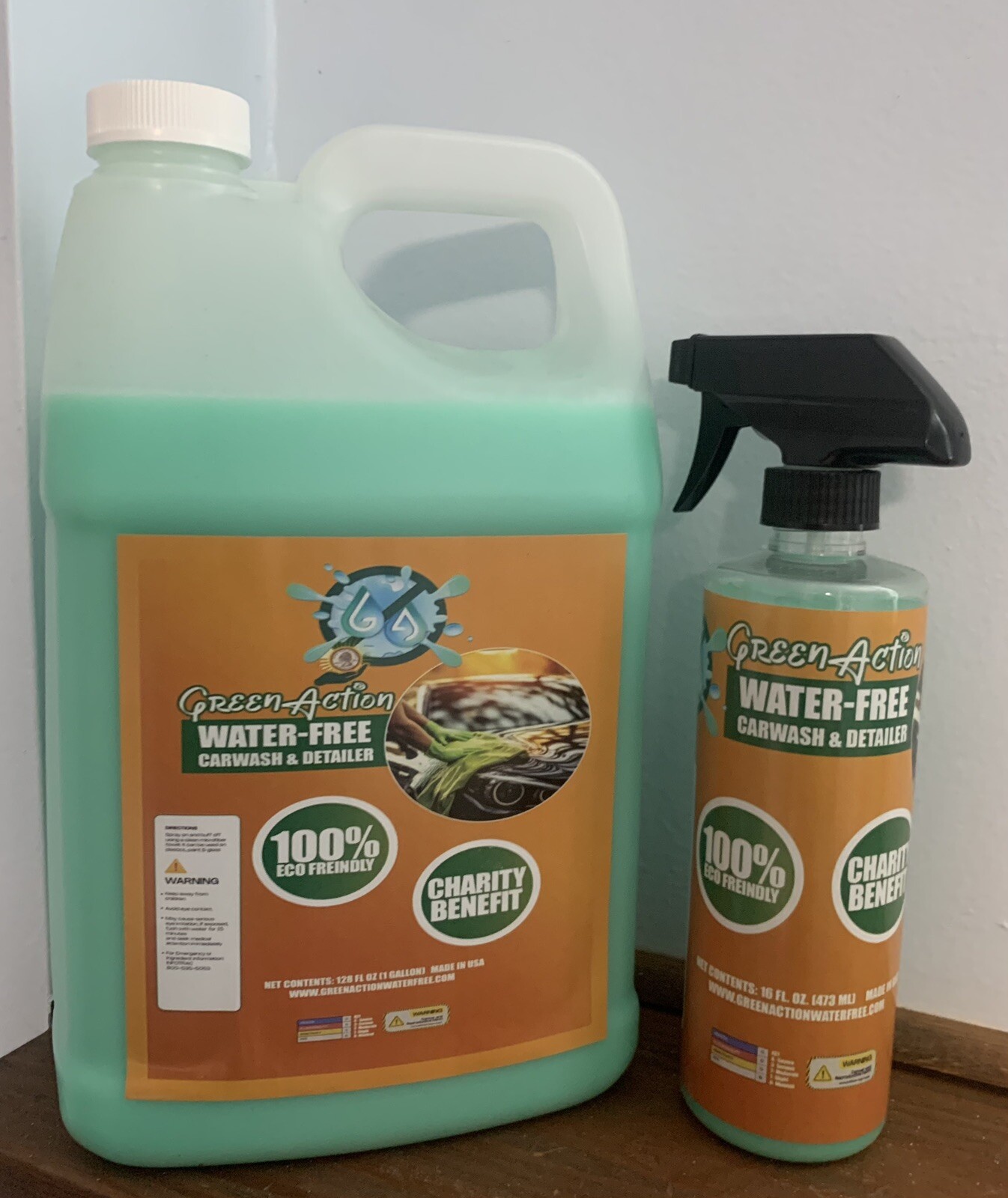 **GreenAction Water-free Car Wash and Detailer – 1 Gallon + Free 16 oz bottle**