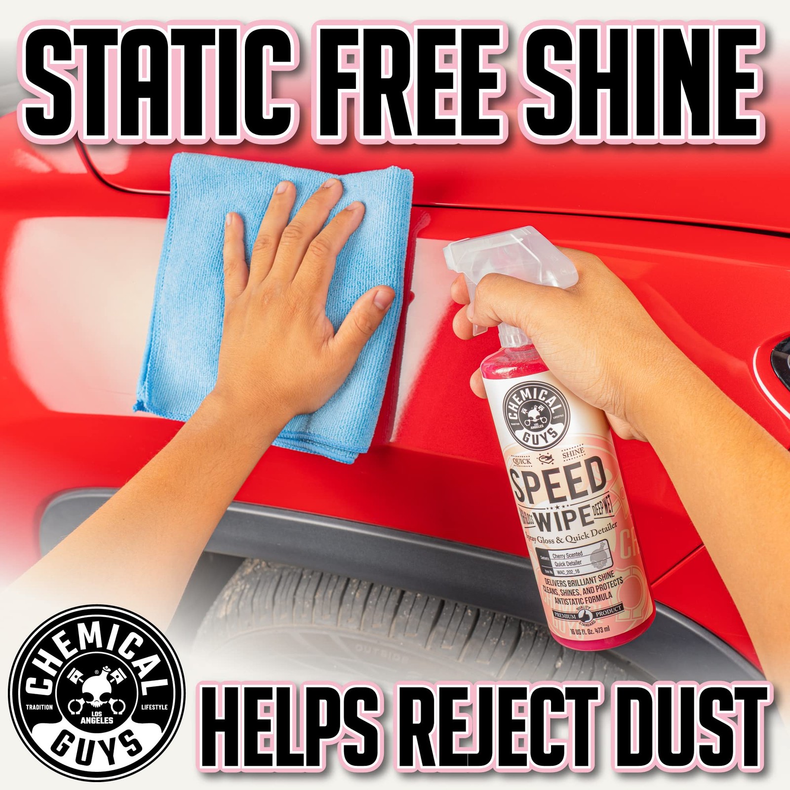 Detail Spray 128 fl oz High Gloss Streak Free Cherry Scent Chemical Guys Speed