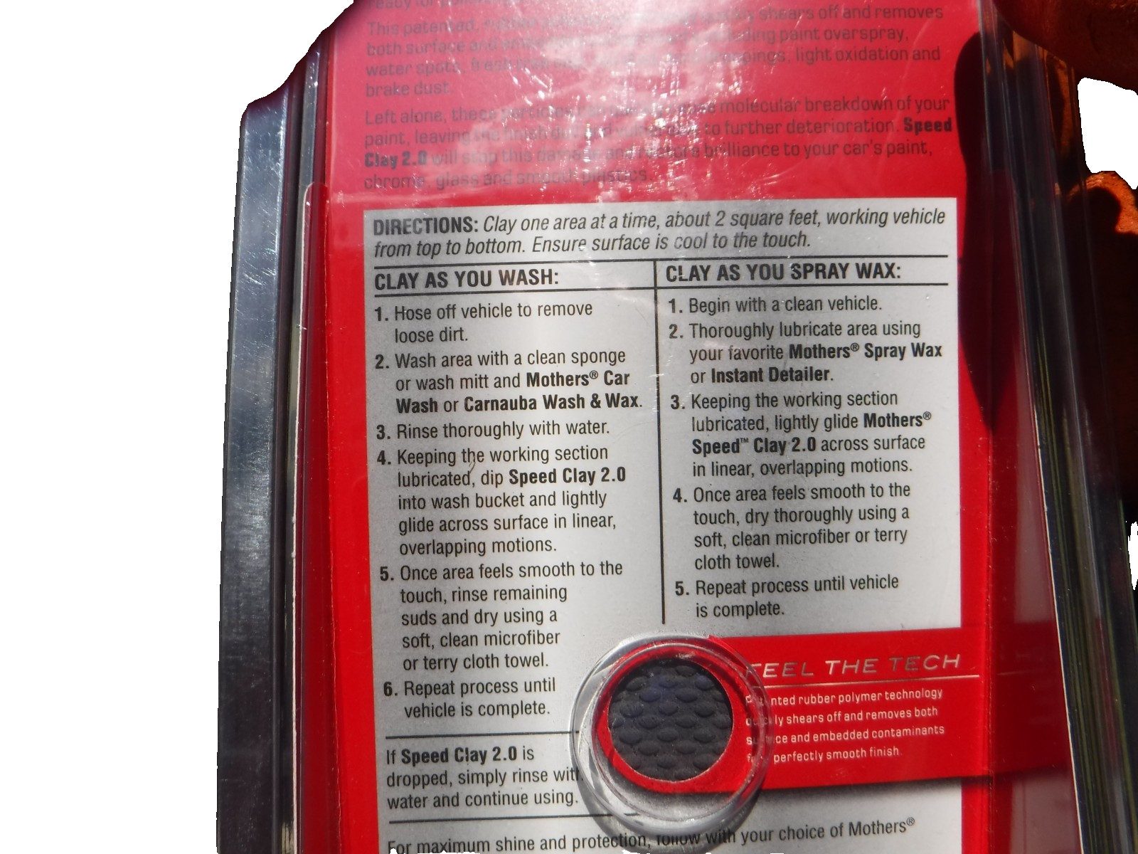 NIP MOTHERS SPEED CLAY 2.0 NEXT GEN PAINT RESTORATION AND SURFACE PREP-REUSABLE