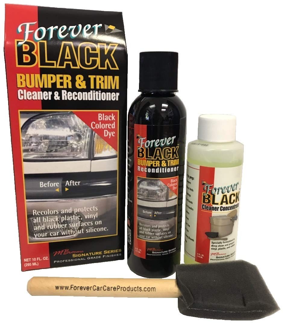 Forever Black Bumper & Trim Kit NEW Improved Formula & Larger Size