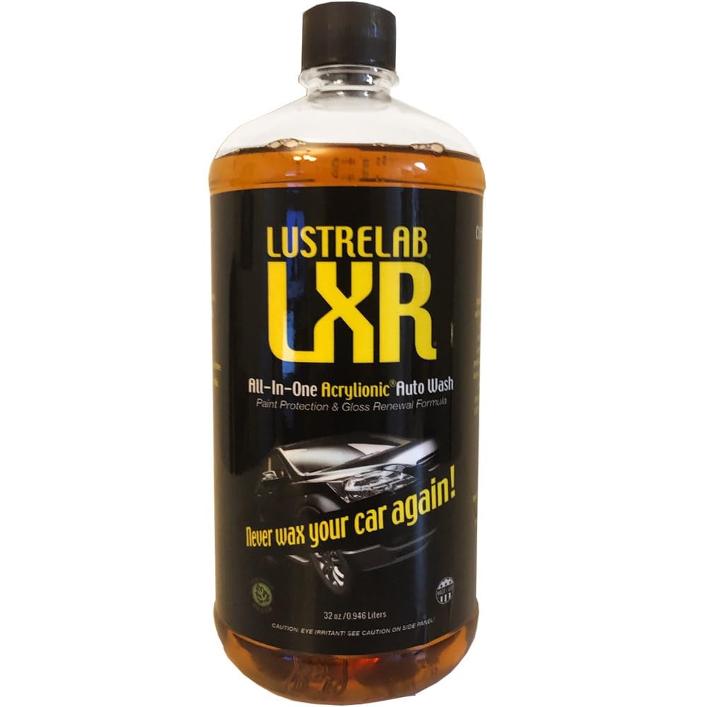 LustreLab LXR All-In-One Acrylionic Auto Car Wash 32 Fl Oz (Pack of 1), Clear