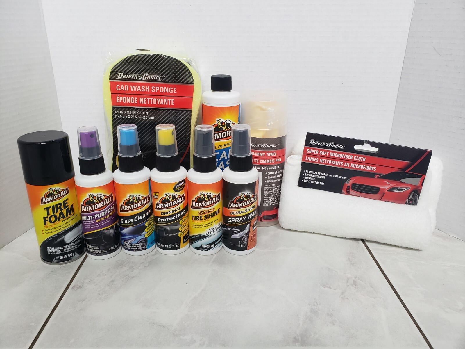 Armor All Ultimate Car Care Gift Pack Car Wash Detailing & Cleaning Kit 10 Items