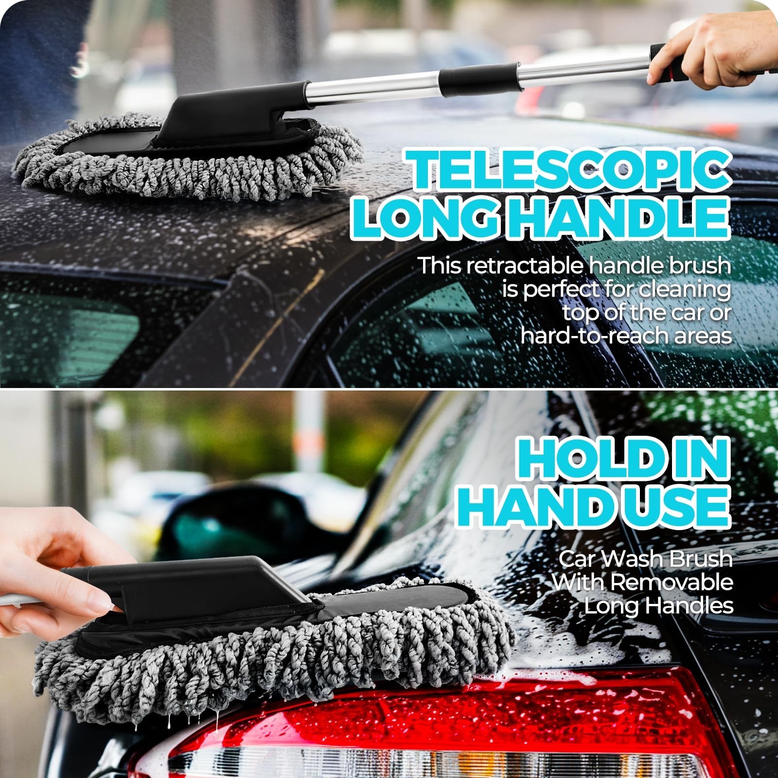 30Pcs Car Detailing Kit – Brushes, Cleaning Gel, Extendable Dusters & Tools Set