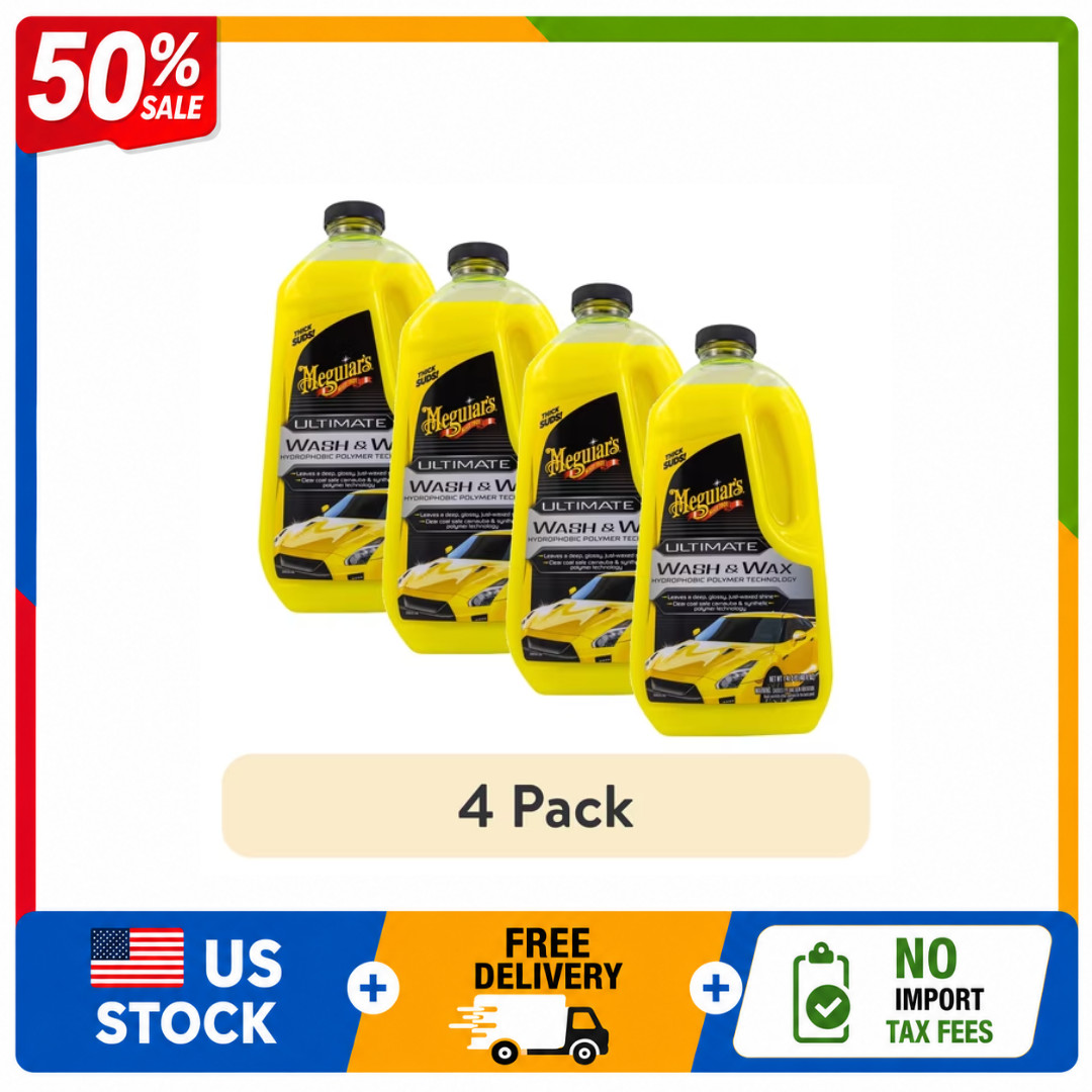 Meguiar’s Ultimate Car Wash and Wax 48 fl oz 4-Pack