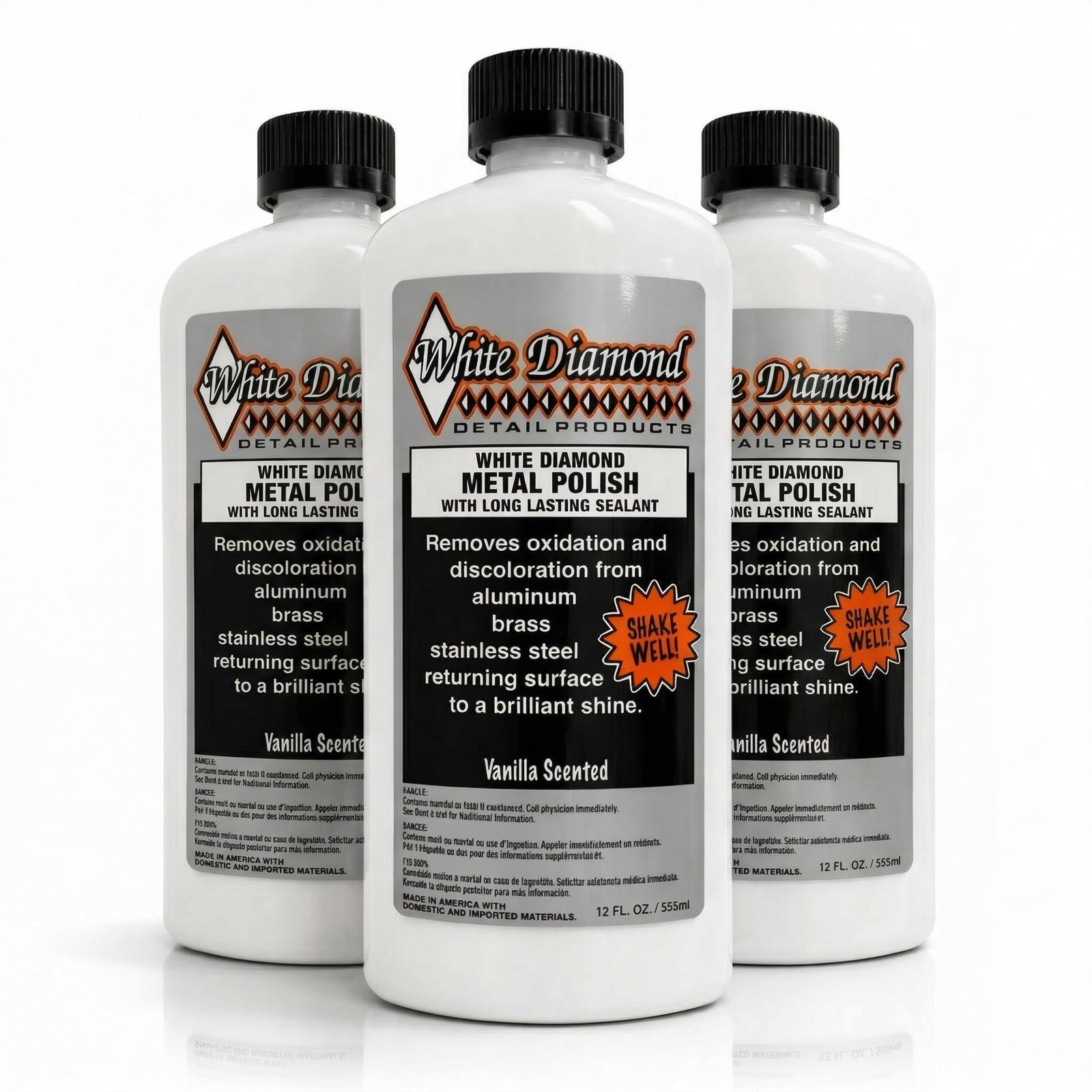 Metal Polish and Sealant for Stainless Steel, Brass, Chrome, Gold 3 Pack