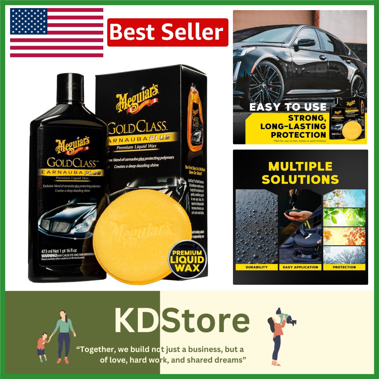 16 Oz Carnauba Plus Liquid Wax Kit with Applicator – Ultimate Paint Protection